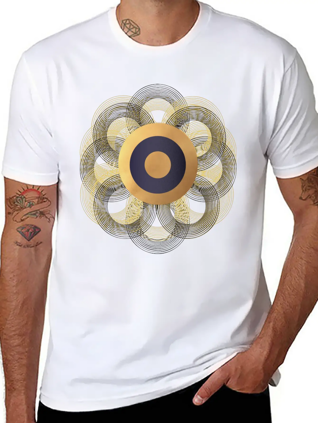 Ring Flower Essential Cotton Tee For Daily Outfits – Unisex Style