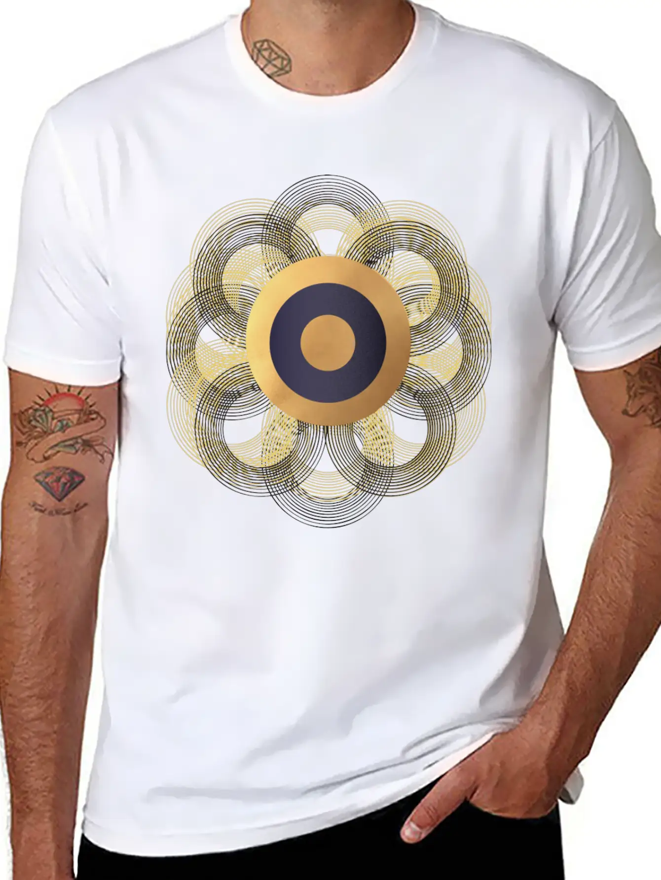 Ring Flower Essential Cotton Tee For Daily Outfits – Unisex Style