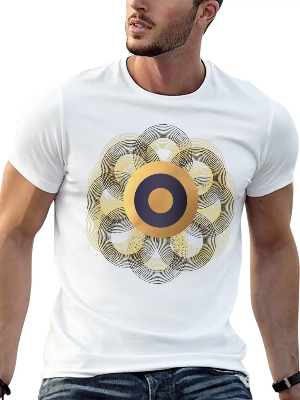 Ring Flower Essential Cotton Tee For Daily Outfits – Unisex Style