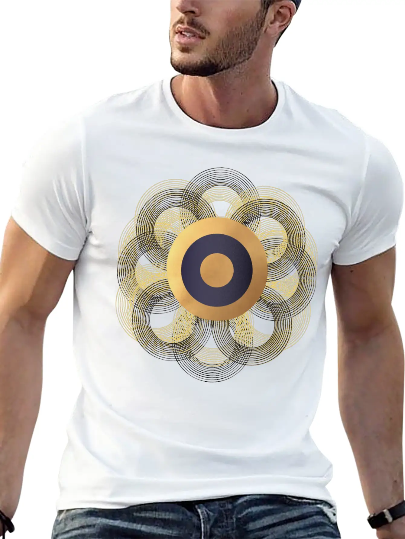 Ring Flower Essential Cotton Tee For Daily Outfits – Unisex Style