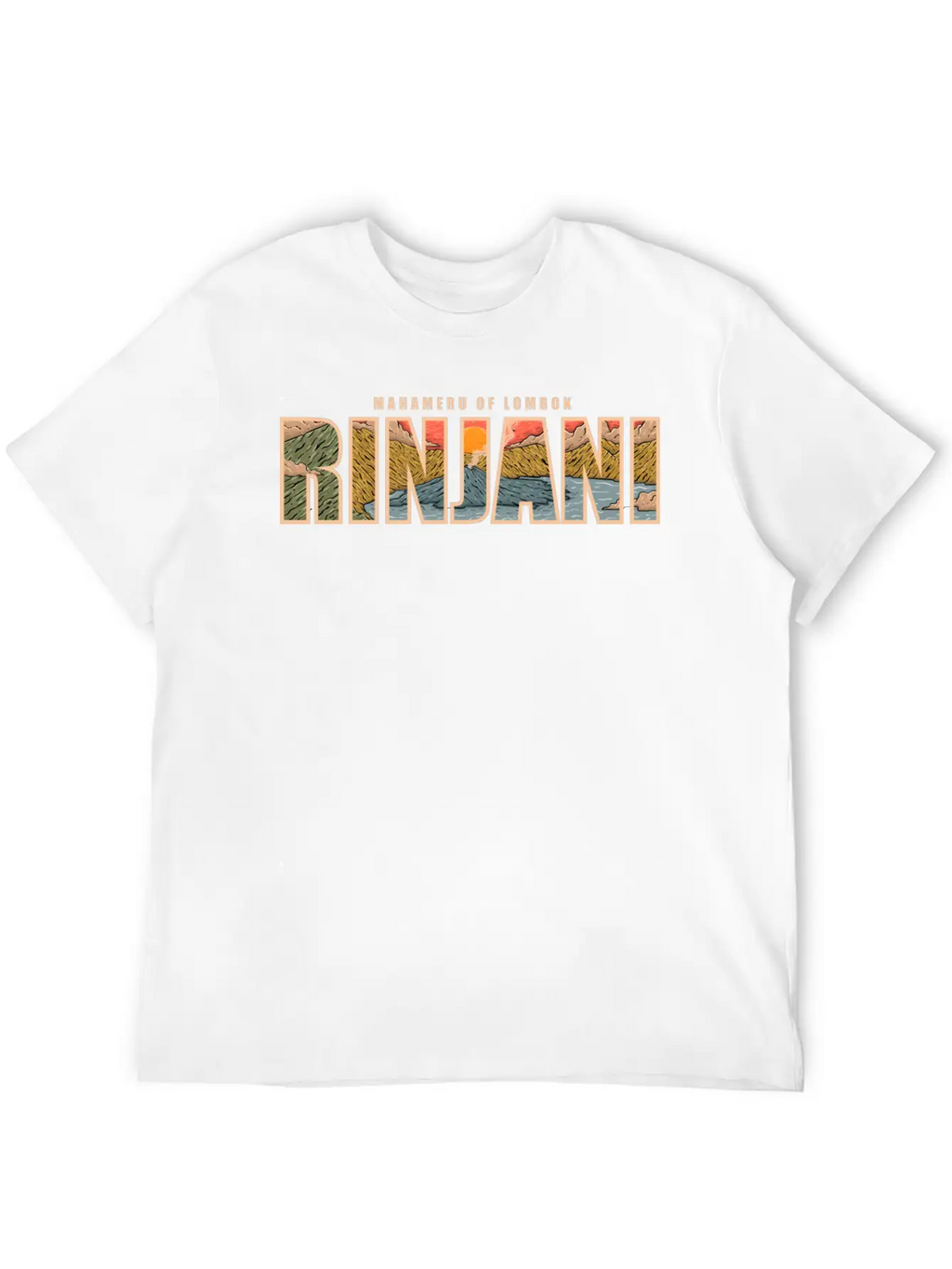 Rinjani Mahameru Of Lombok Essential Cotton Tee For Daily Outfits – Unisex Style