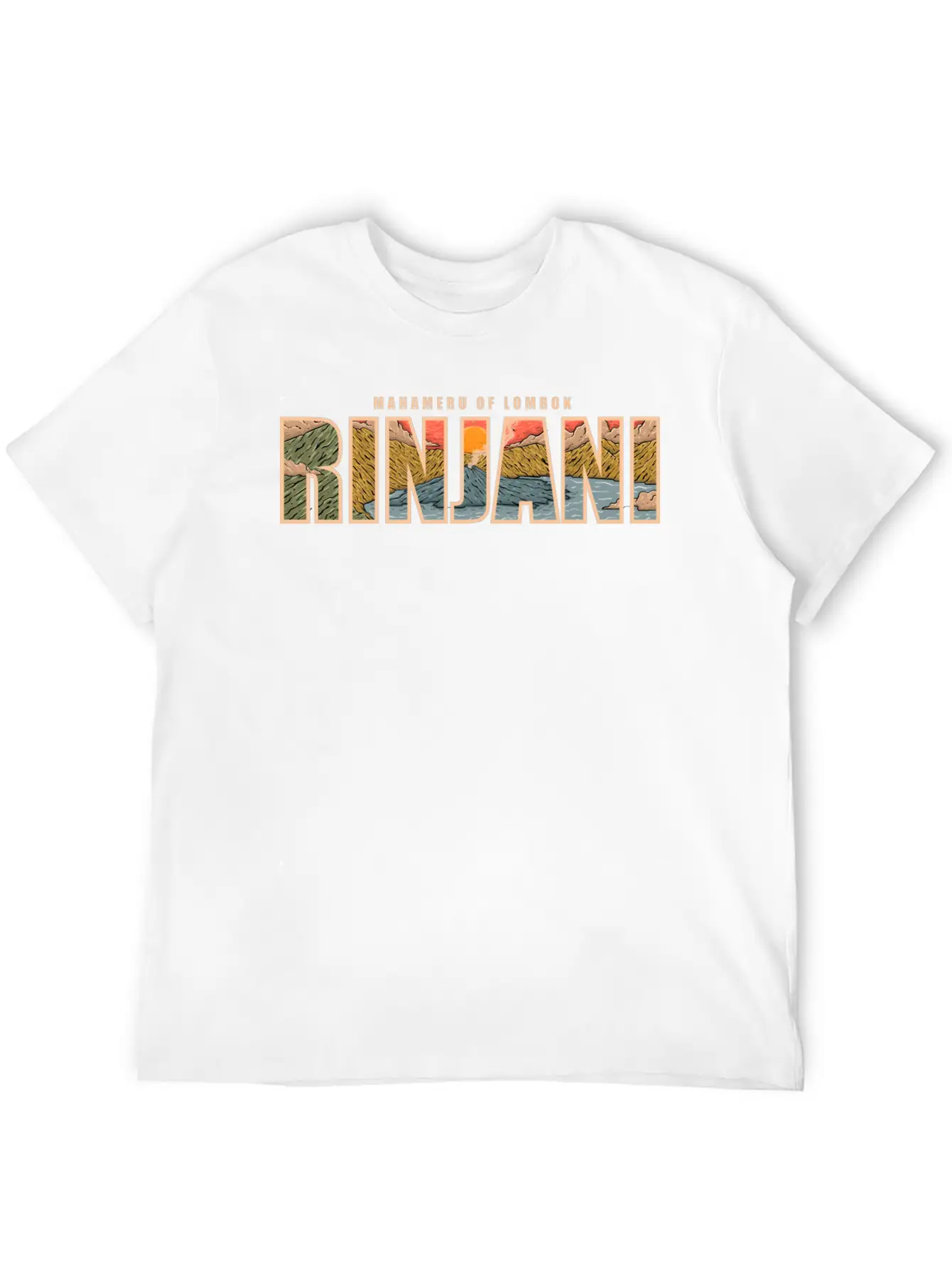 Rinjani Mahameru Of Lombok Essential Cotton Tee For Daily Outfits – Unisex Style