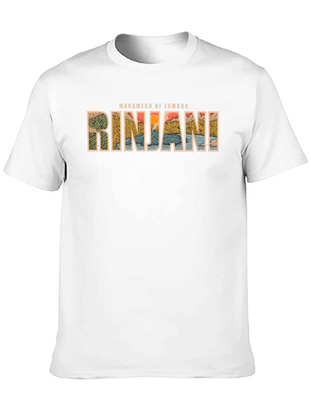 Rinjani Mahameru Of Lombok Essential Cotton Tee For Daily Outfits – Unisex Style