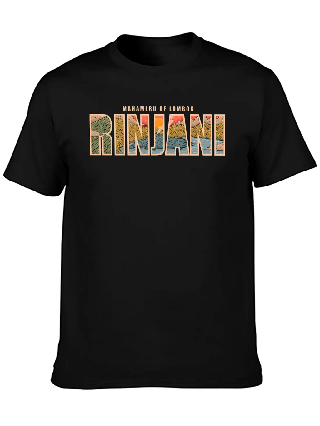 Rinjani Mahameru Of Lombok Essential Cotton Tee For Daily Outfits – Unisex Style