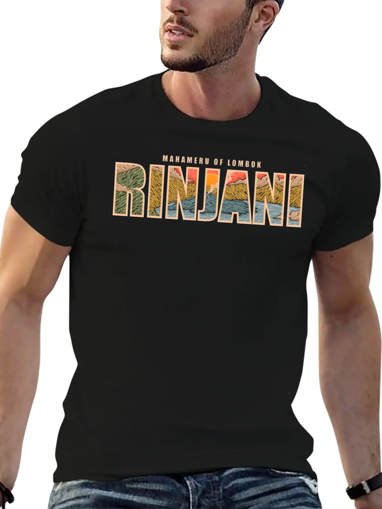Rinjani Mahameru Of Lombok Essential Cotton Tee For Daily Outfits – Unisex Style
