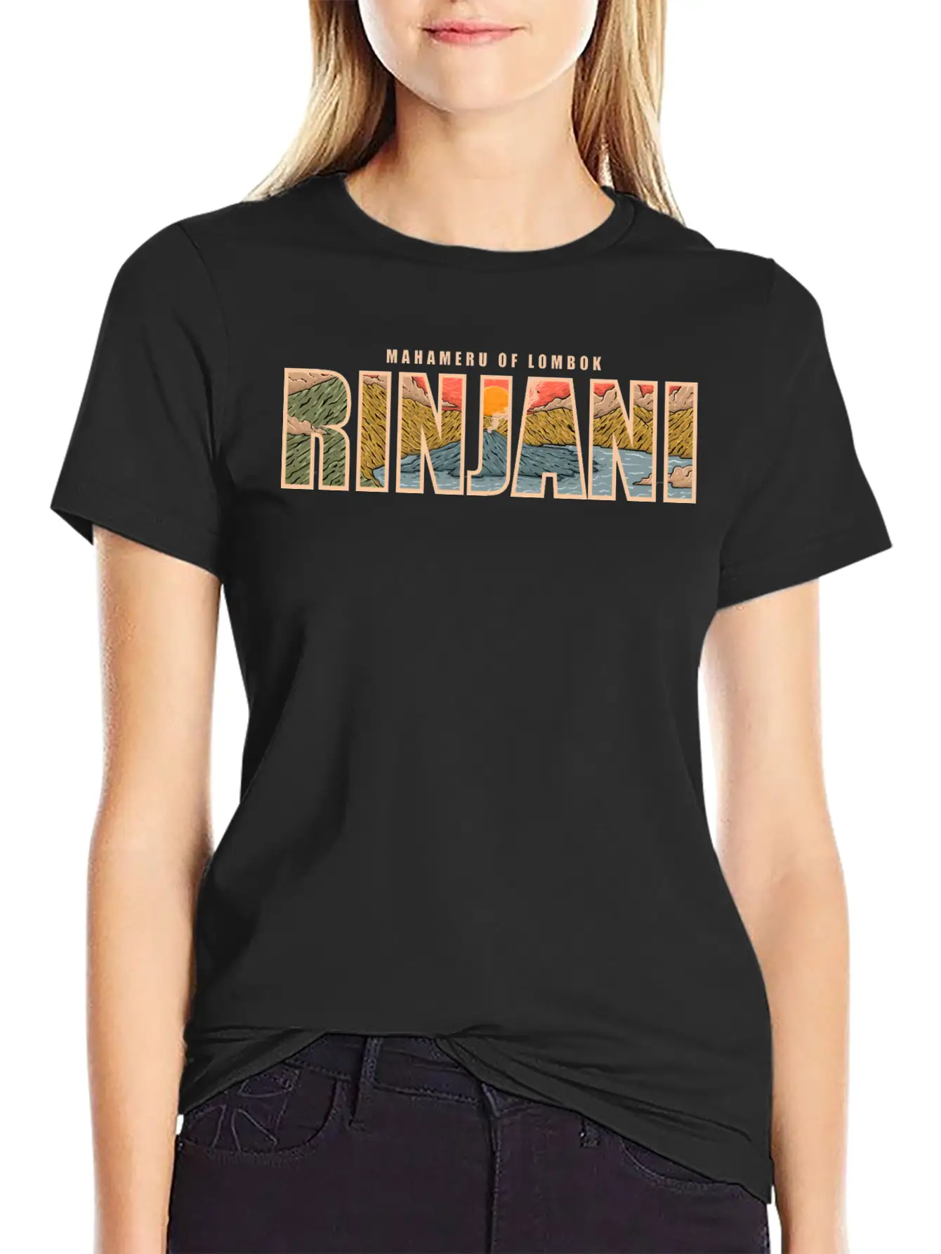 Rinjani Mahameru Of Lombok Essential Cotton Tee For Daily Outfits – Unisex Style