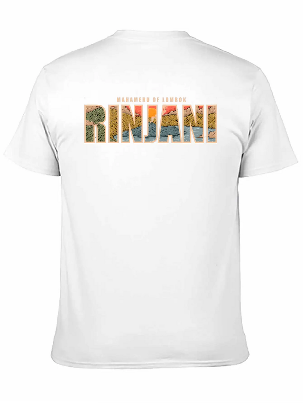 Rinjani Mahameru Of Lombok Essential Cotton Tee For Daily Outfits – Unisex Style