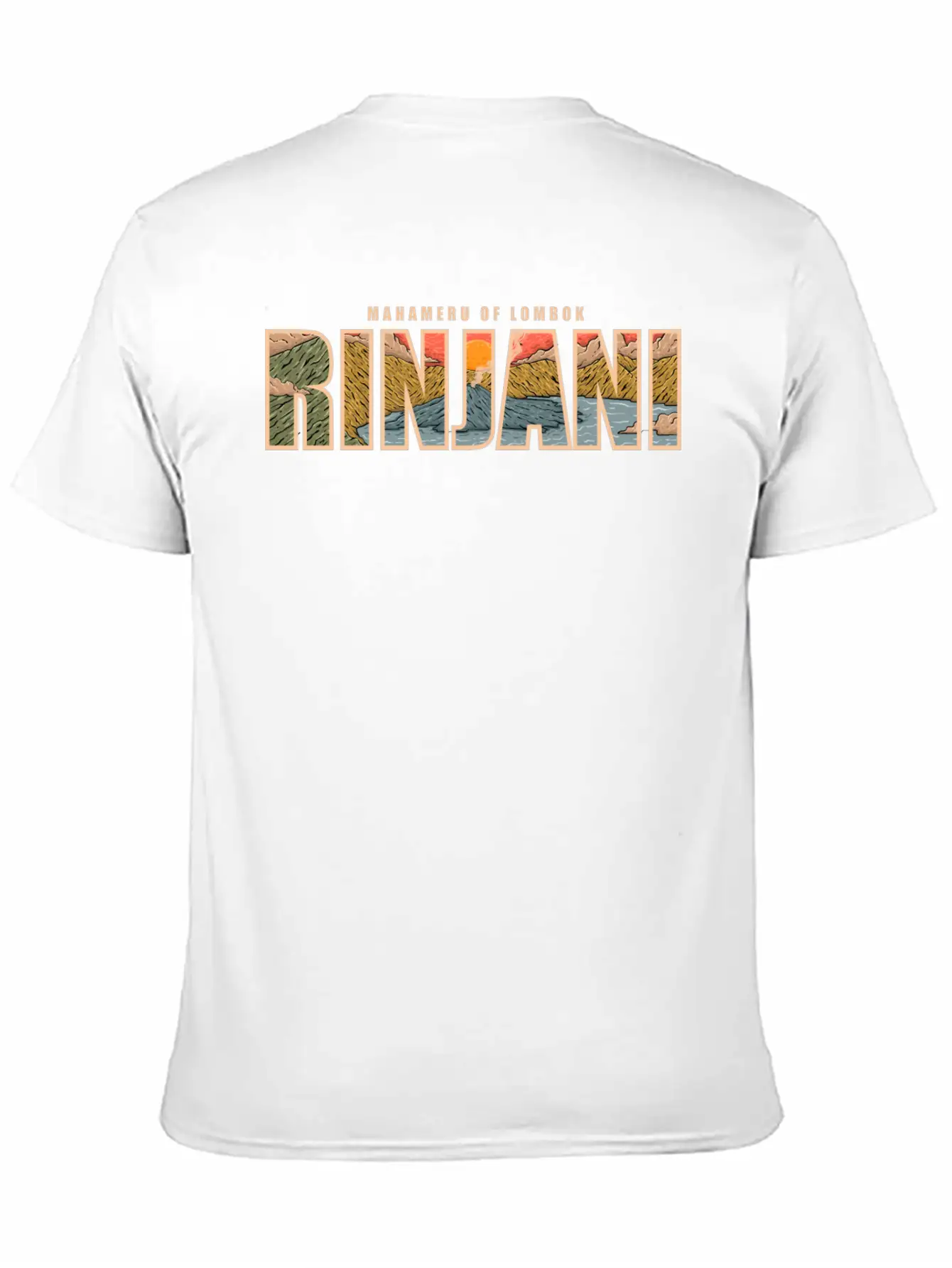 Rinjani Mahameru Of Lombok Essential Cotton Tee For Daily Outfits – Unisex Style