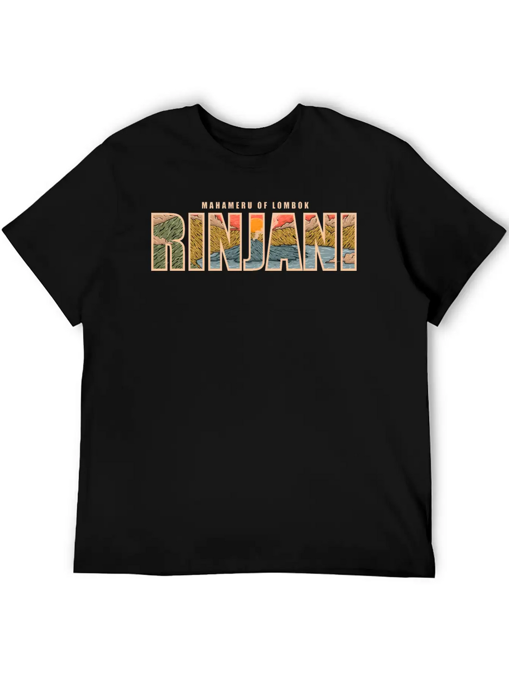 Rinjani Mahameru Of Lombok Essential Cotton Tee For Daily Outfits – Unisex Style