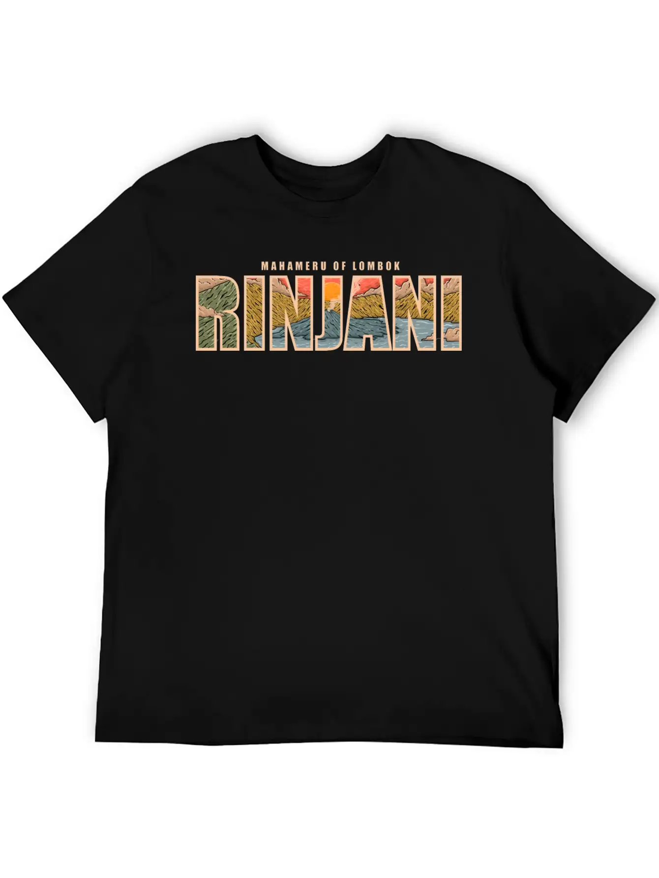Rinjani Mahameru Of Lombok Essential Cotton Tee For Daily Outfits – Unisex Style