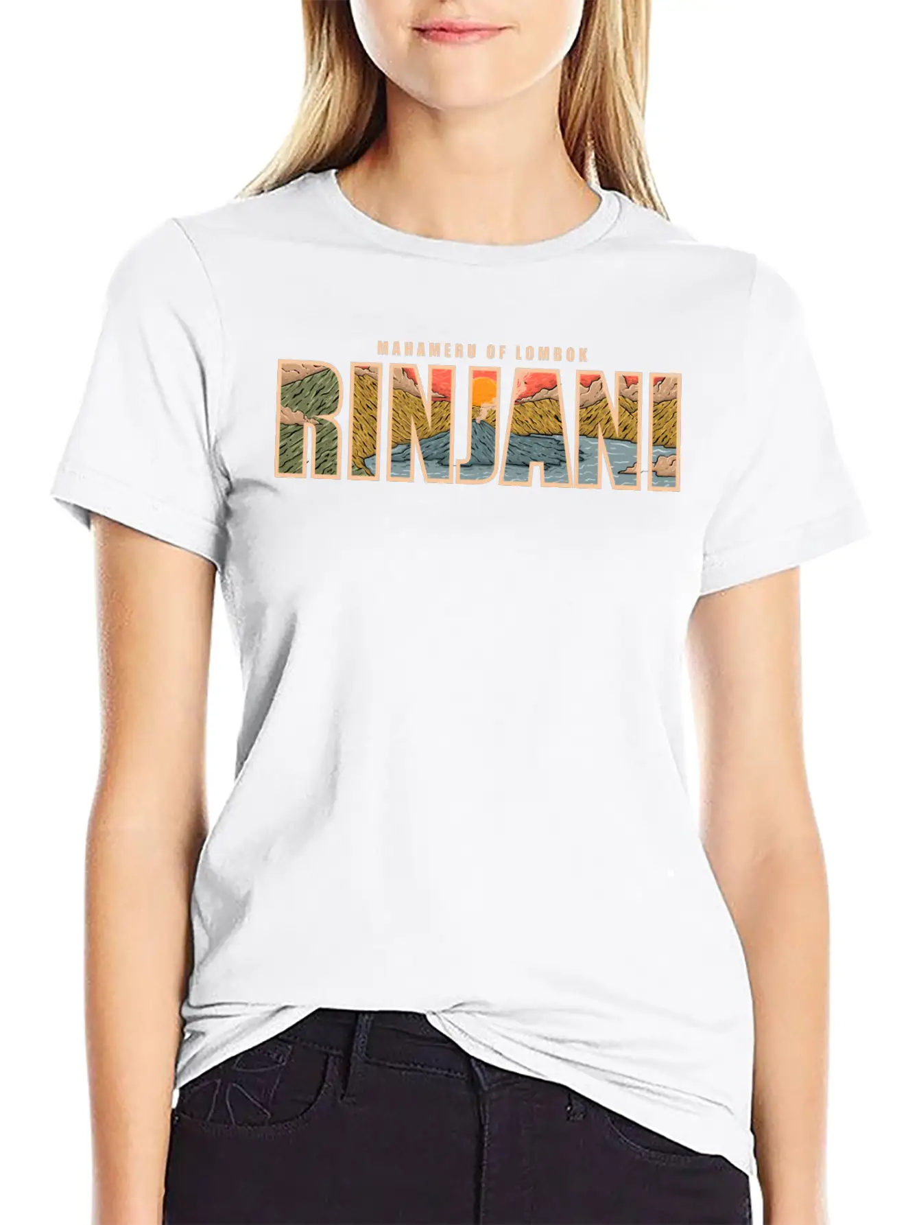 Rinjani Mahameru Of Lombok Essential Cotton Tee For Daily Outfits – Unisex Style
