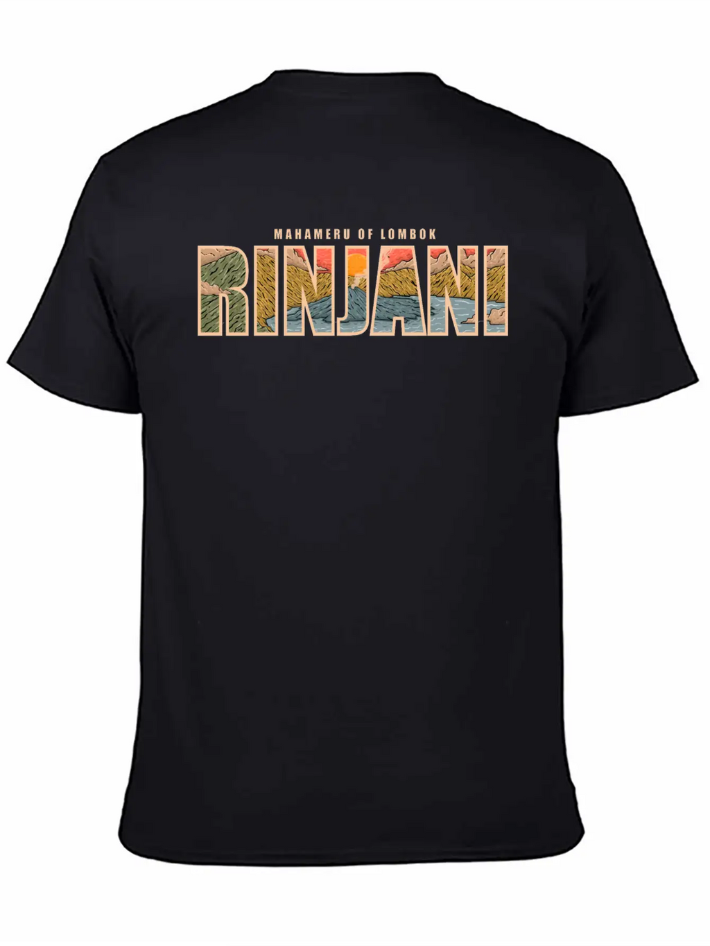Rinjani Mahameru Of Lombok Essential Cotton Tee For Daily Outfits – Unisex Style