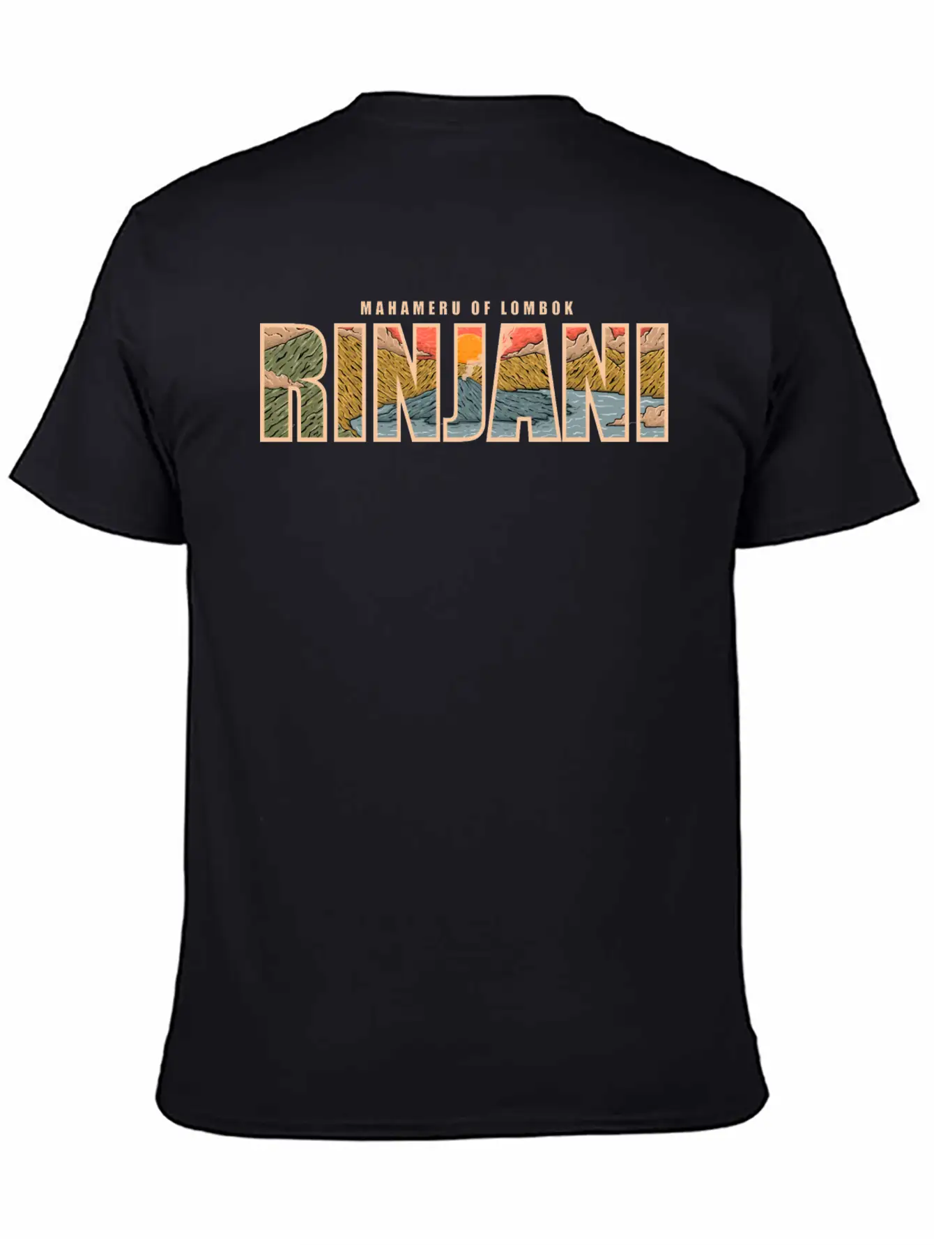Rinjani Mahameru Of Lombok Essential Cotton Tee For Daily Outfits – Unisex Style