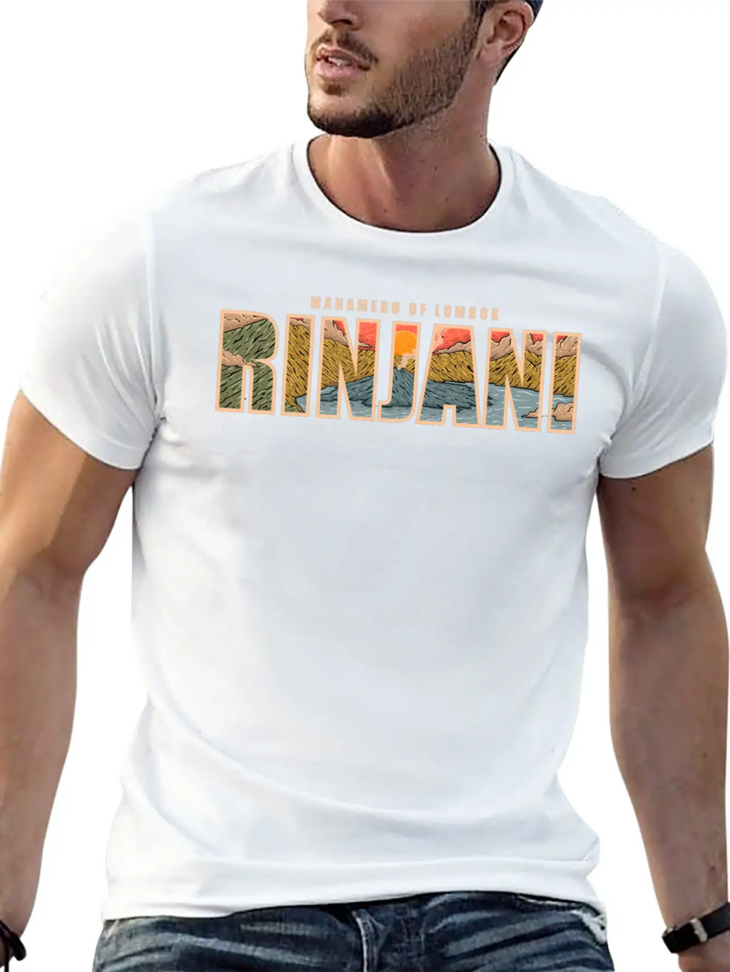 Rinjani Mahameru Of Lombok Essential Cotton Tee For Daily Outfits – Unisex Style