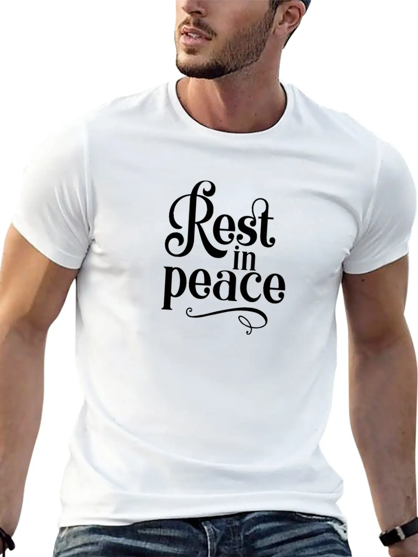 RIP Memorial Rest In Peace Unisex Short Sleeve Soft Cotton T-Shirt – Casual Everyday Wear