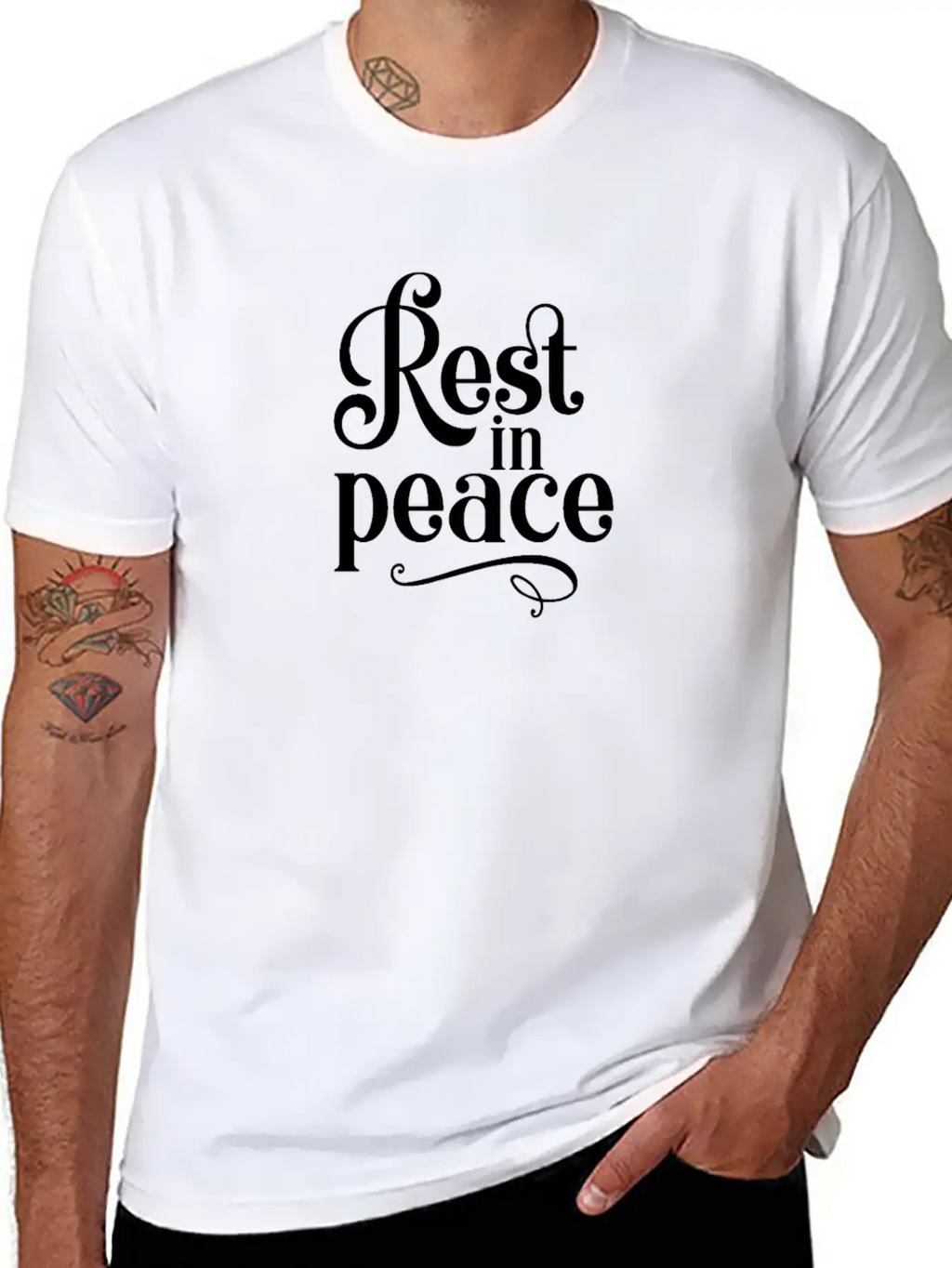 RIP Memorial Rest In Peace Unisex Short Sleeve Soft Cotton T-Shirt – Casual Everyday Wear