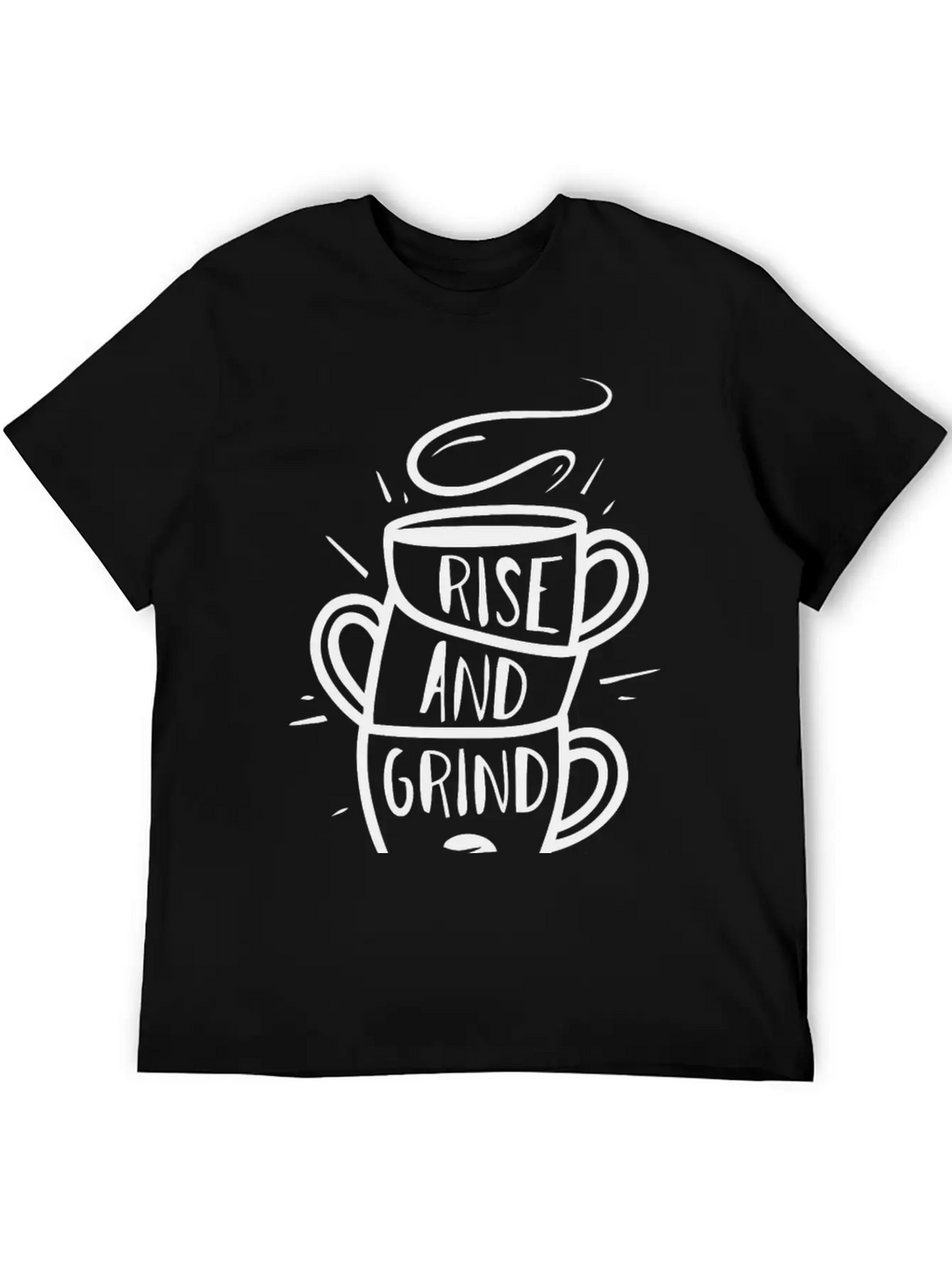 Rise And Grind Typography Unisex Casual T-Shirt – Clean Design For Daily Comfort