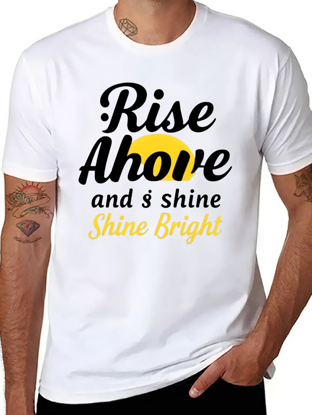 Rise And Shine: Inspirational Design Unisex Short Sleeve Soft Cotton T-Shirt – Casual Everyday Wear