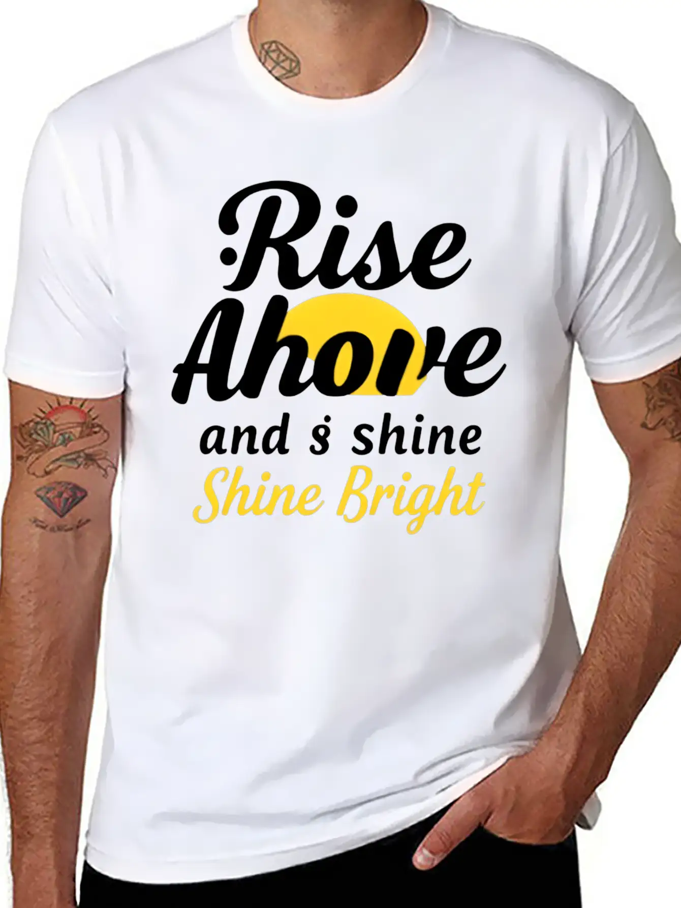 Rise And Shine: Inspirational Design Unisex Short Sleeve Soft Cotton T-Shirt – Casual Everyday Wear