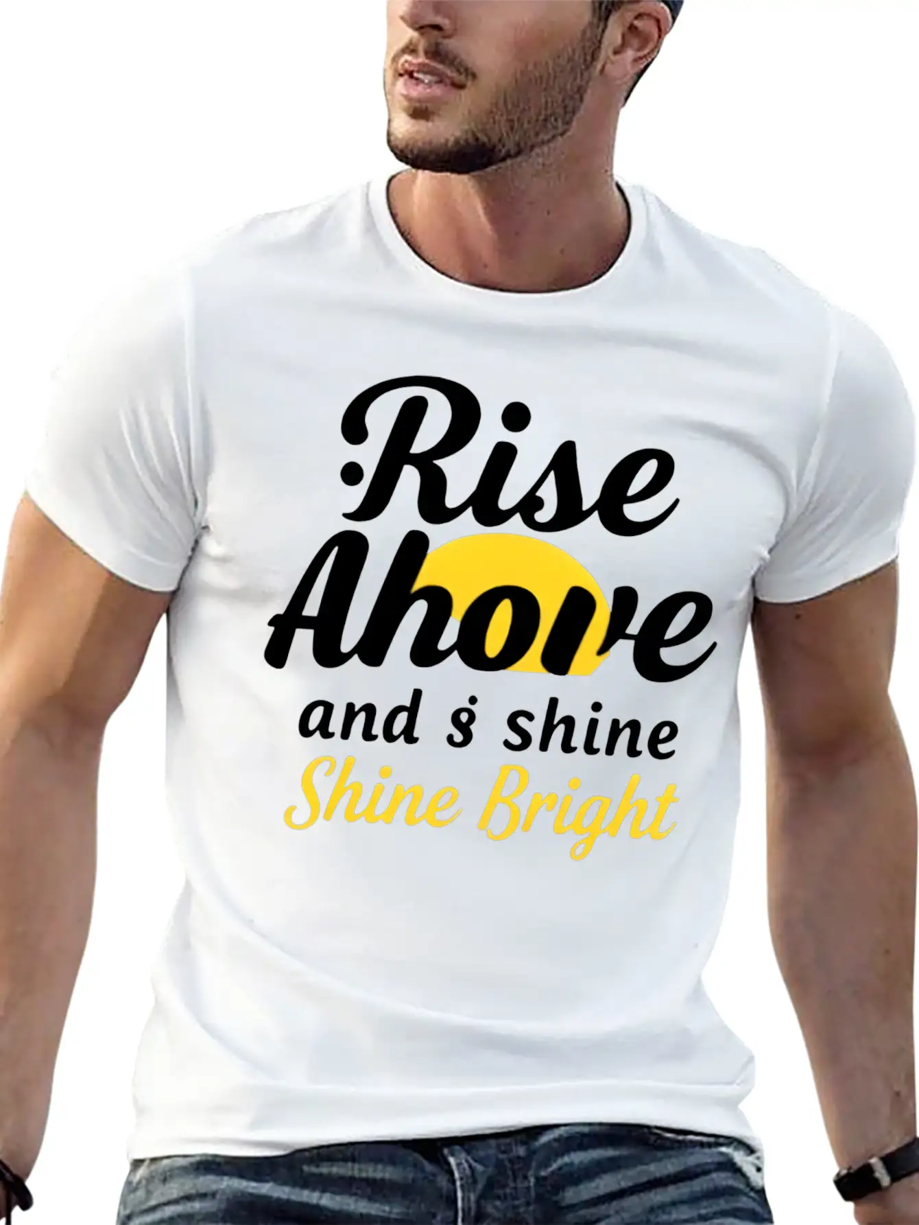 Rise And Shine: Inspirational Design Unisex Short Sleeve Soft Cotton T-Shirt – Casual Everyday Wear
