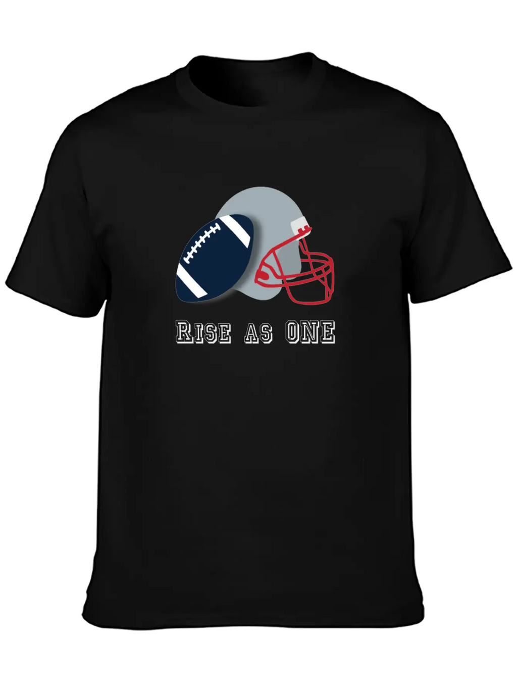 Rise As ONE Sport Training Football Unisex Short Sleeve Soft Cotton T-Shirt – Casual Everyday Wear