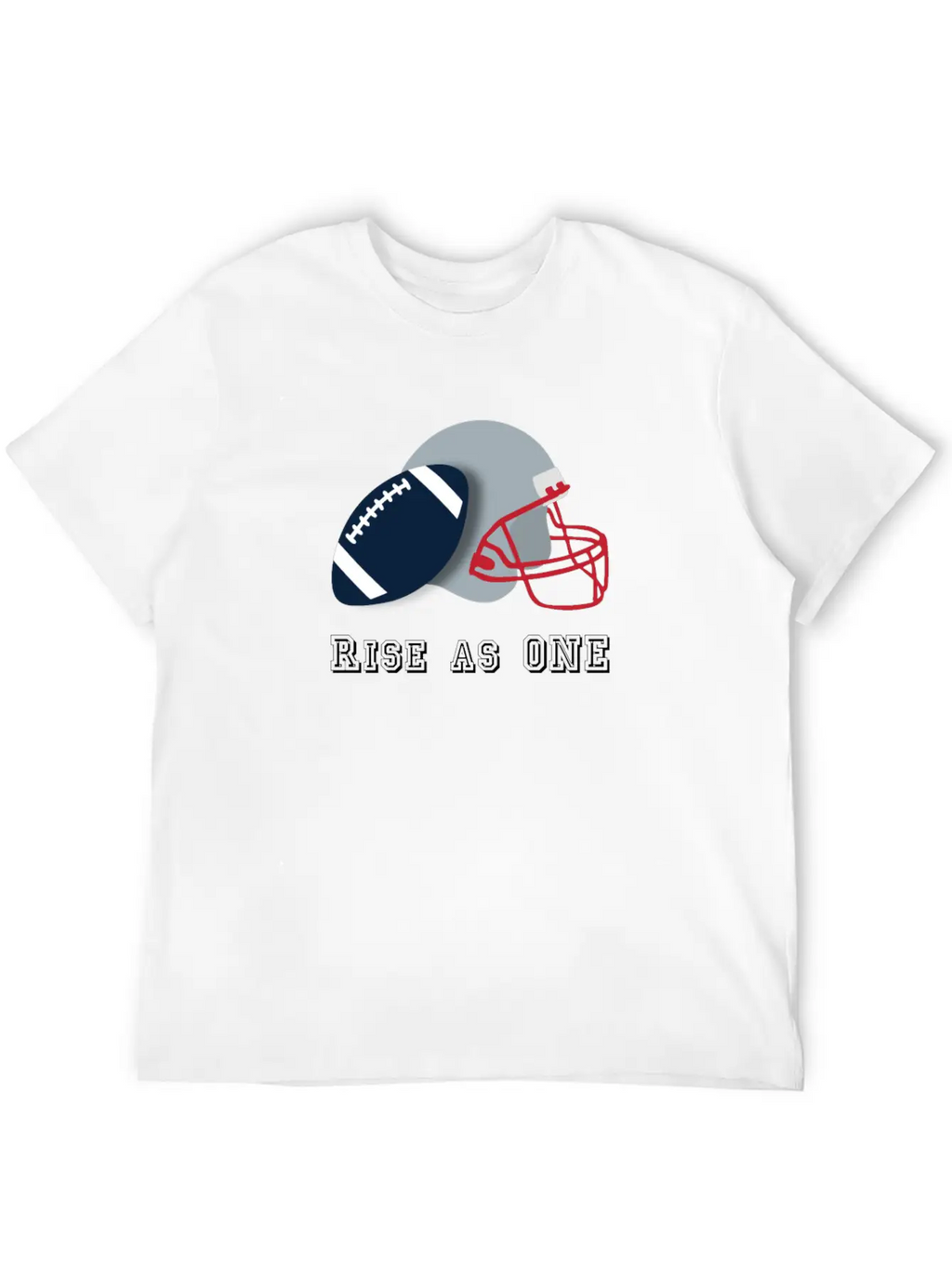 Rise As ONE Sport Training Football Unisex Short Sleeve Soft Cotton T-Shirt – Casual Everyday Wear