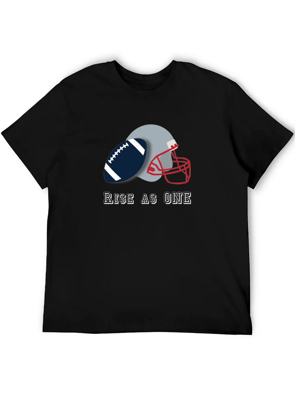 Rise As ONE Sport Training Football Unisex Short Sleeve Soft Cotton T-Shirt – Casual Everyday Wear