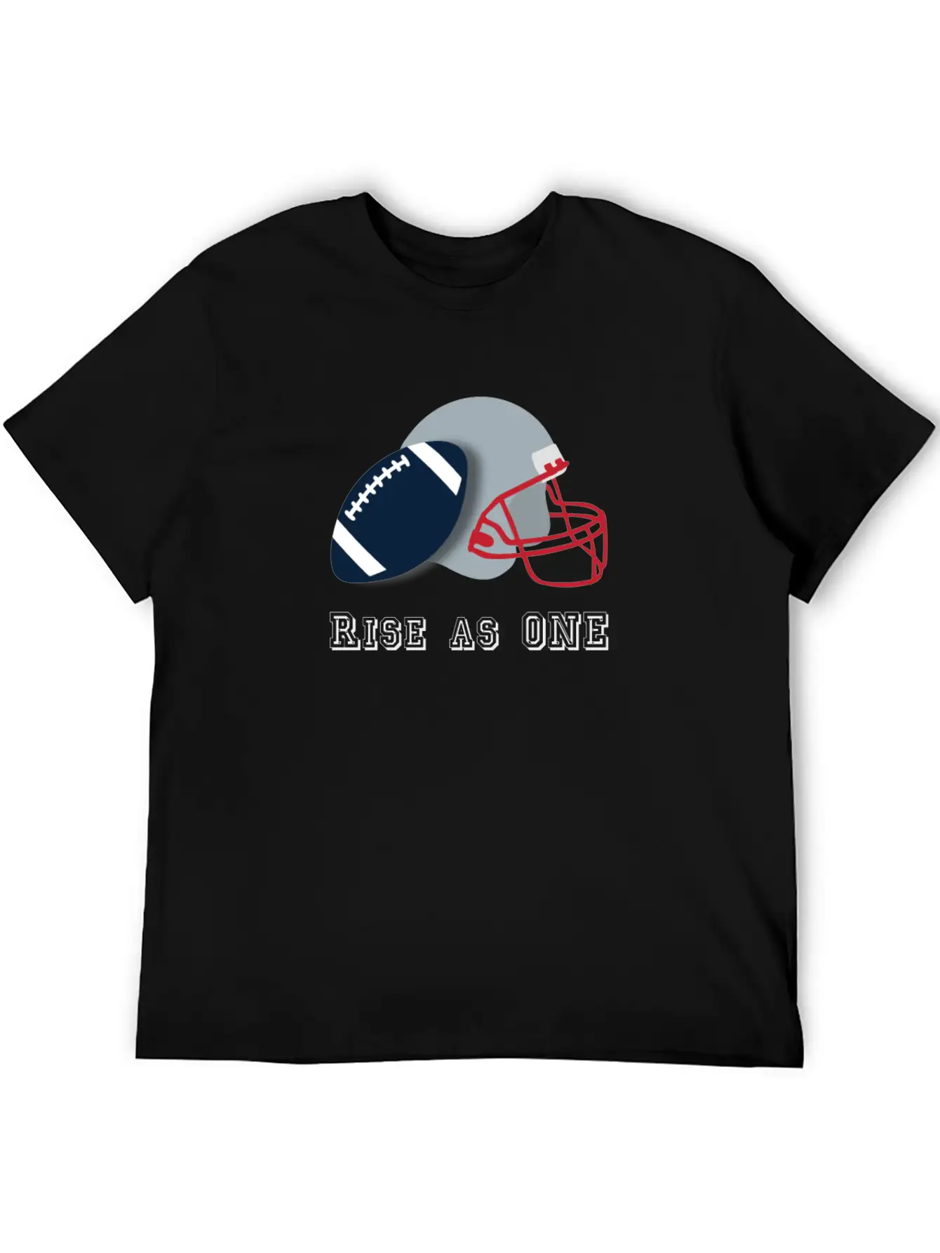 Rise As ONE Sport Training Football Unisex Short Sleeve Soft Cotton T-Shirt – Casual Everyday Wear