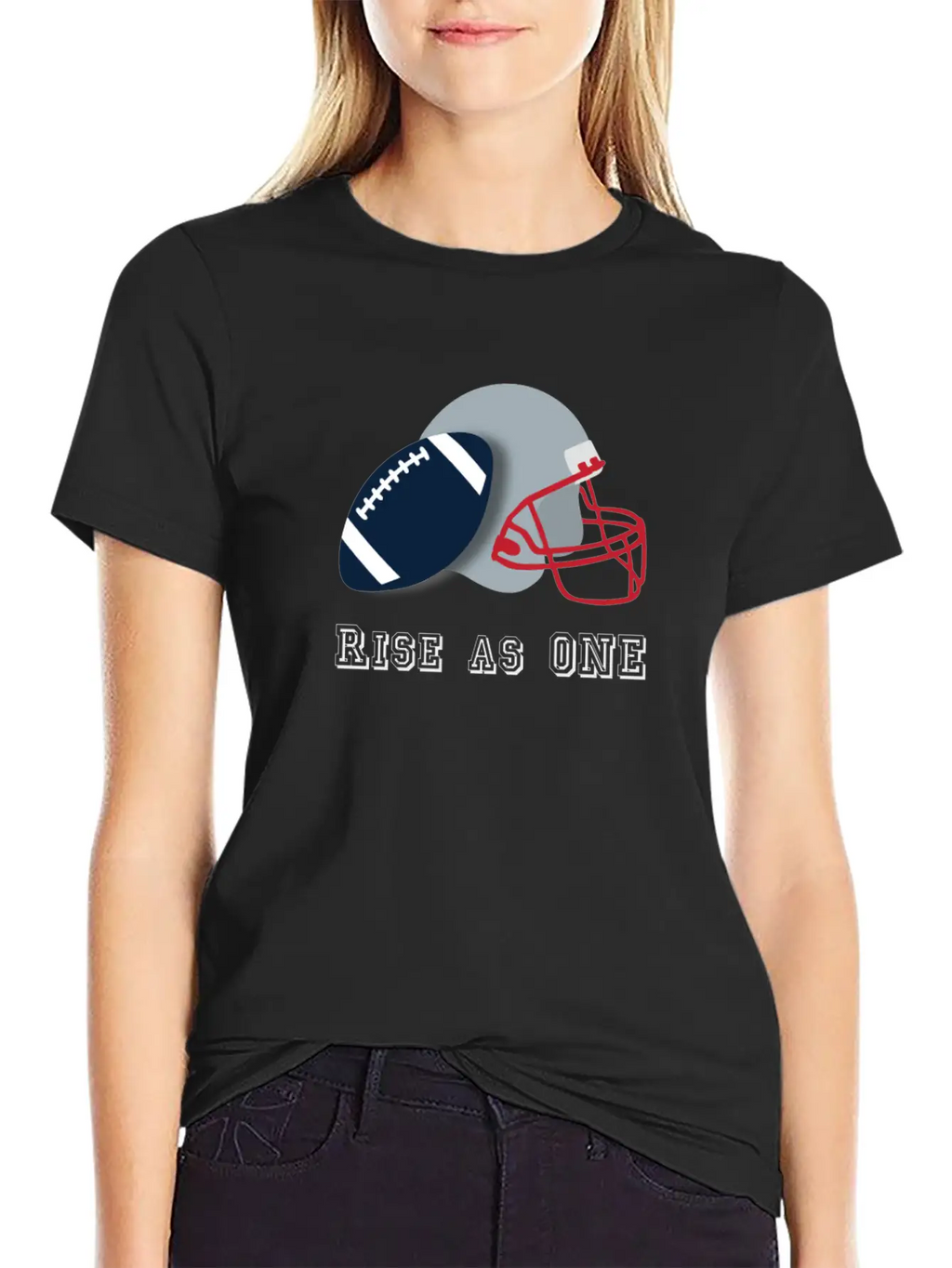 Rise As ONE Sport Training Football Unisex Short Sleeve Soft Cotton T-Shirt – Casual Everyday Wear