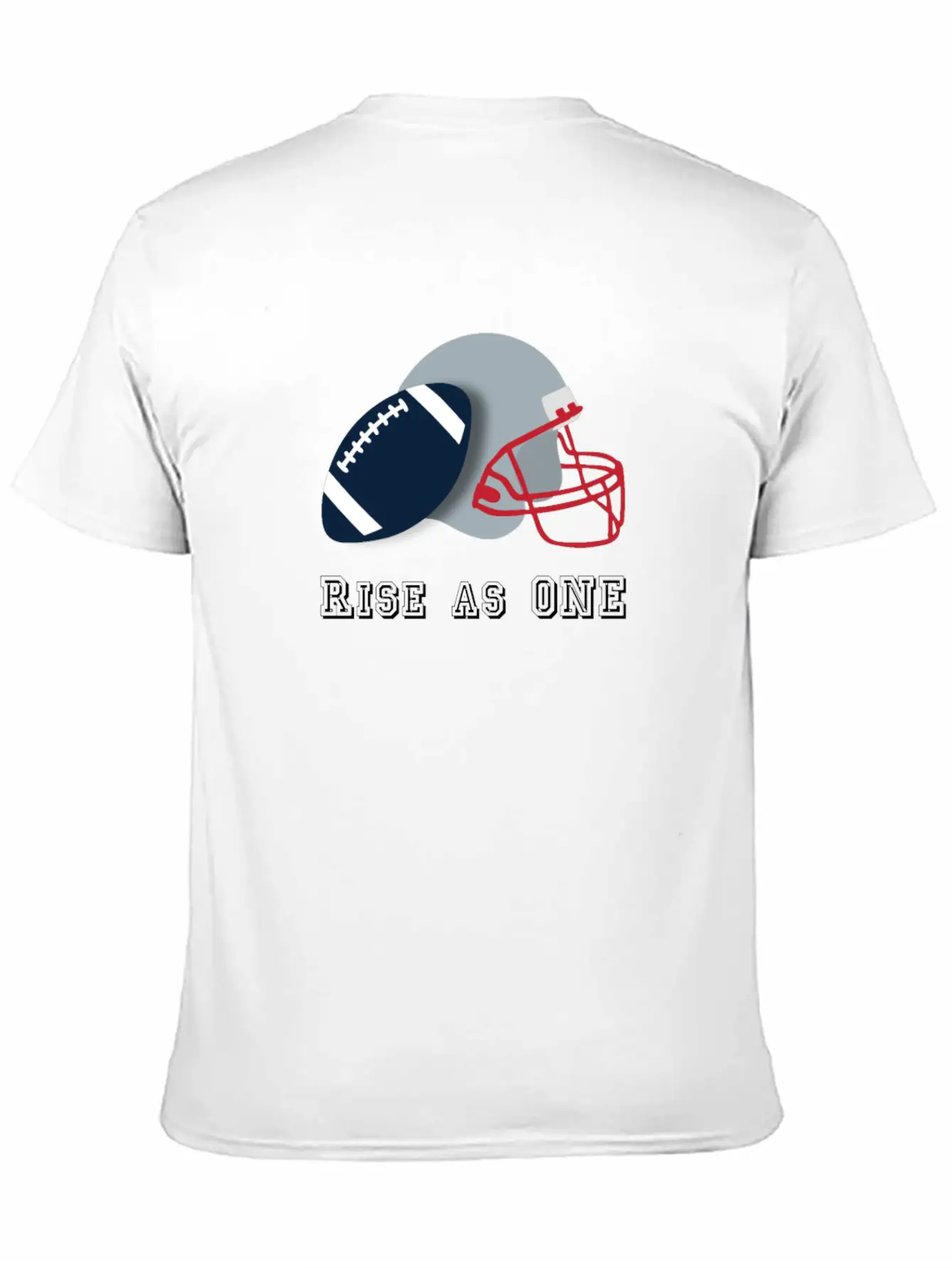 Rise As ONE Sport Training Football Unisex Short Sleeve Soft Cotton T-Shirt – Casual Everyday Wear