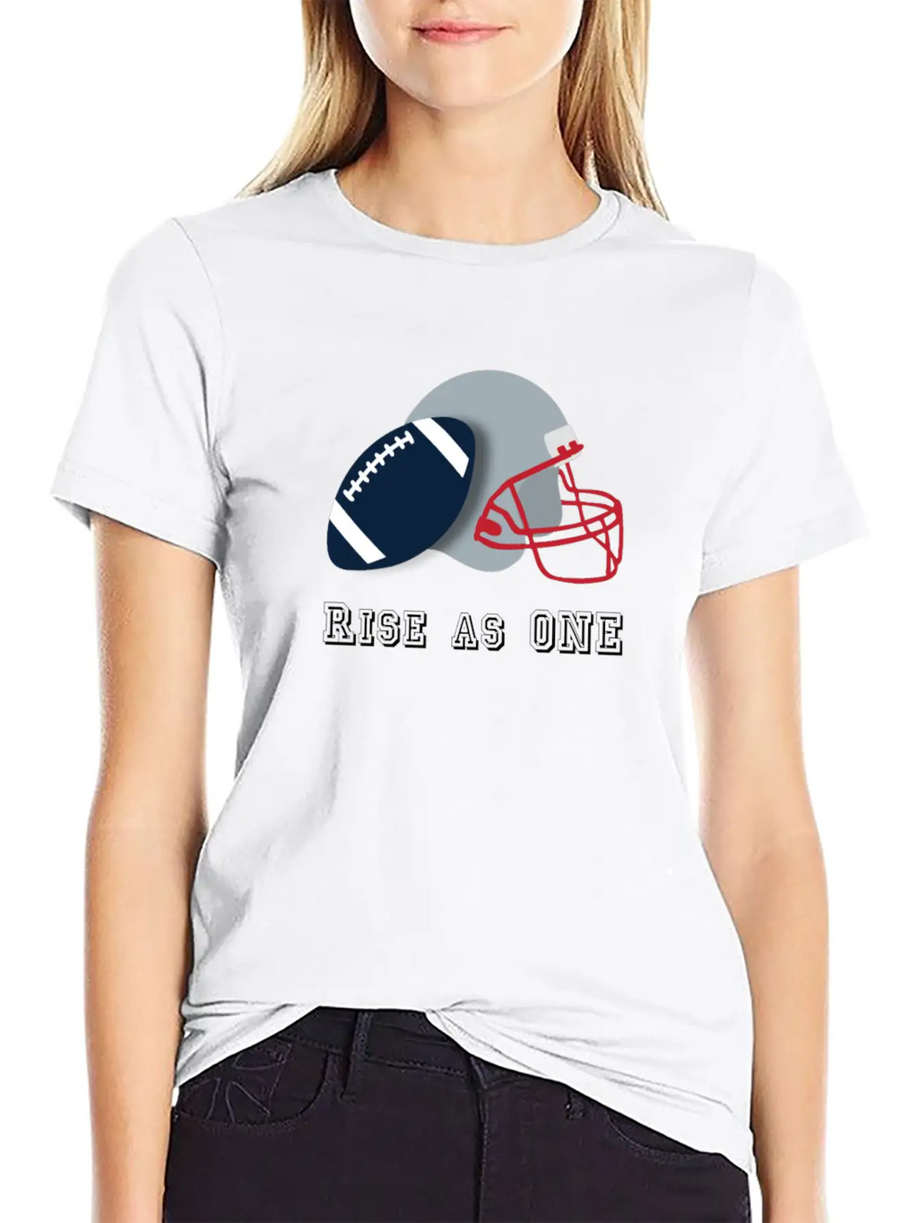 Rise As ONE Sport Training Football Unisex Short Sleeve Soft Cotton T-Shirt – Casual Everyday Wear