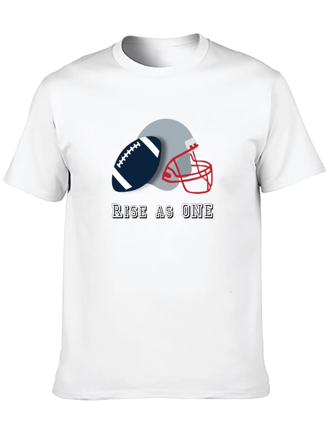Rise As ONE Sport Training Football Unisex Short Sleeve Soft Cotton T-Shirt – Casual Everyday Wear