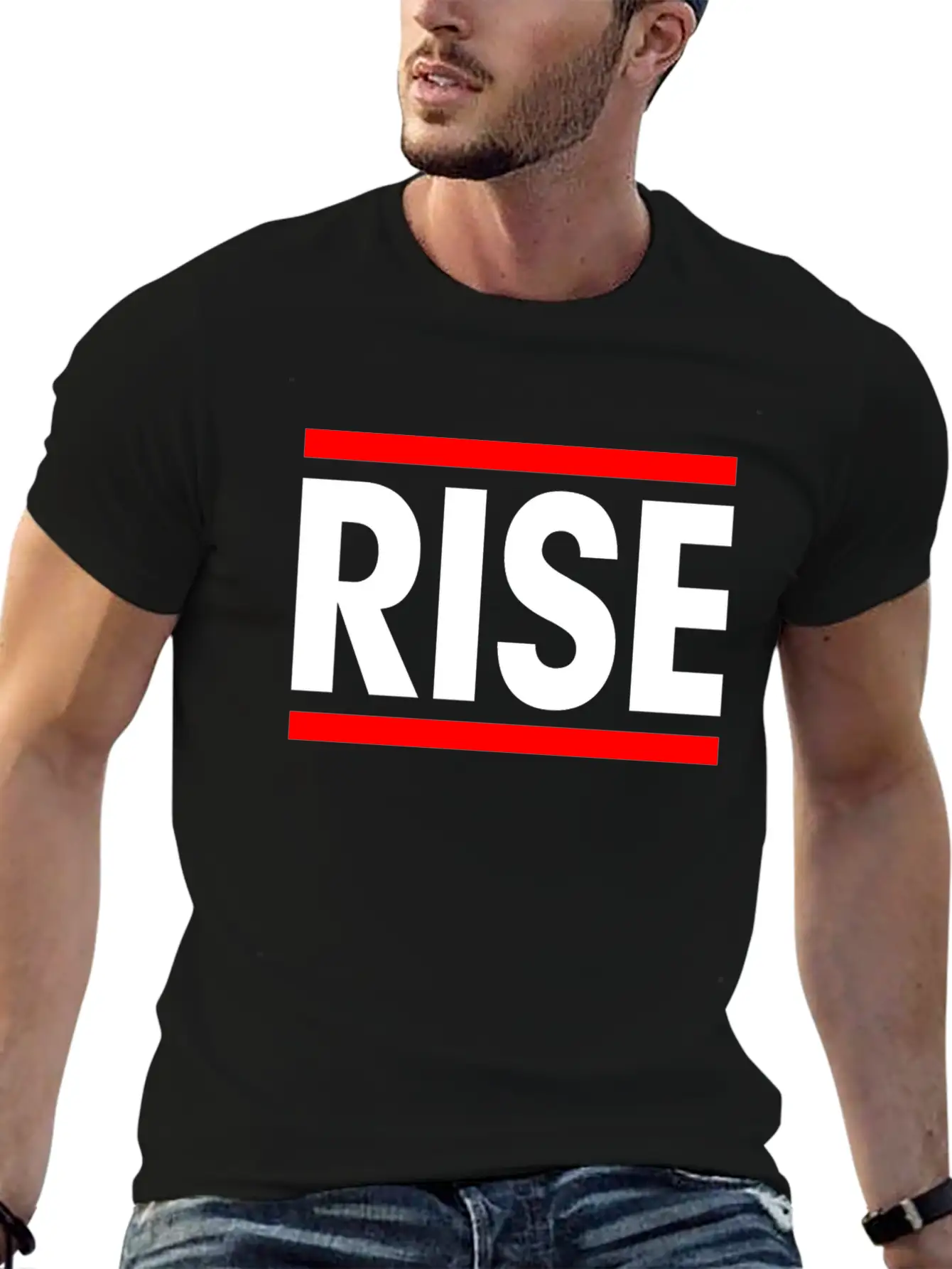 Rise Courage Motivation Inspiration Winner Victory Breathable Soft Cotton T-Shirt – Timeless Casual Look