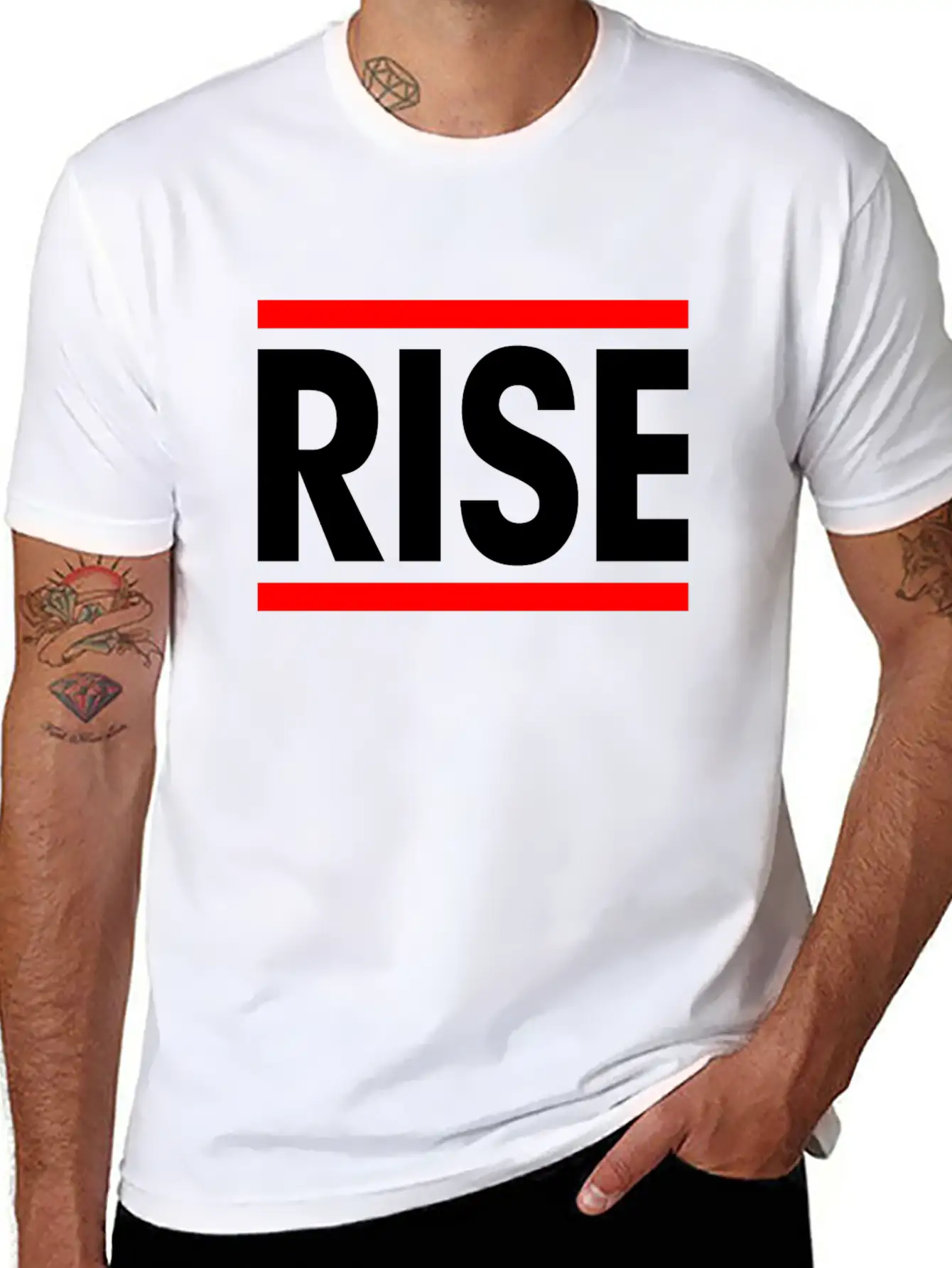 Rise Courage Motivation Inspiration Winner Victory Breathable Soft Cotton T-Shirt – Timeless Casual Look