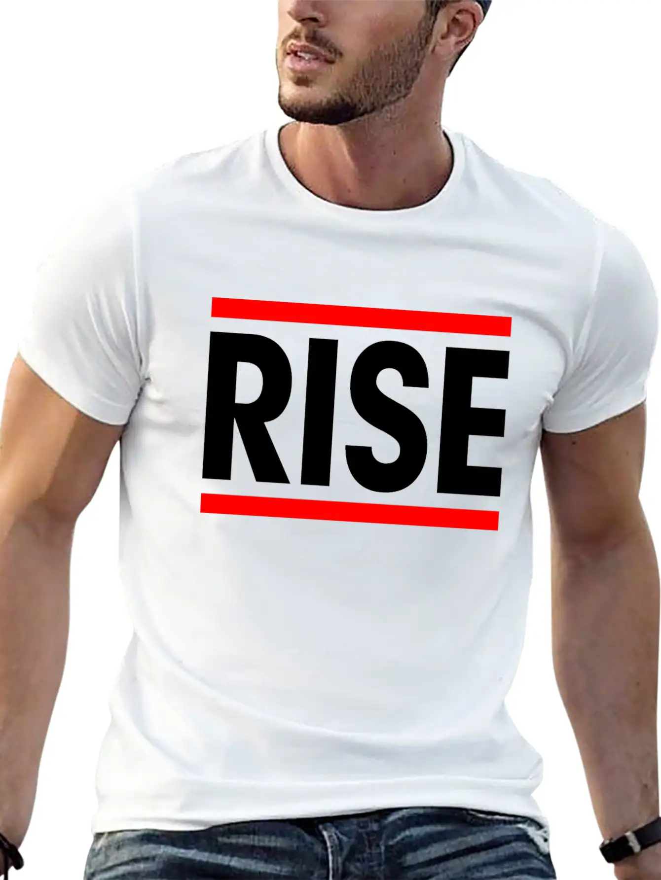 Rise Courage Motivation Inspiration Winner Victory Breathable Soft Cotton T-Shirt – Timeless Casual Look