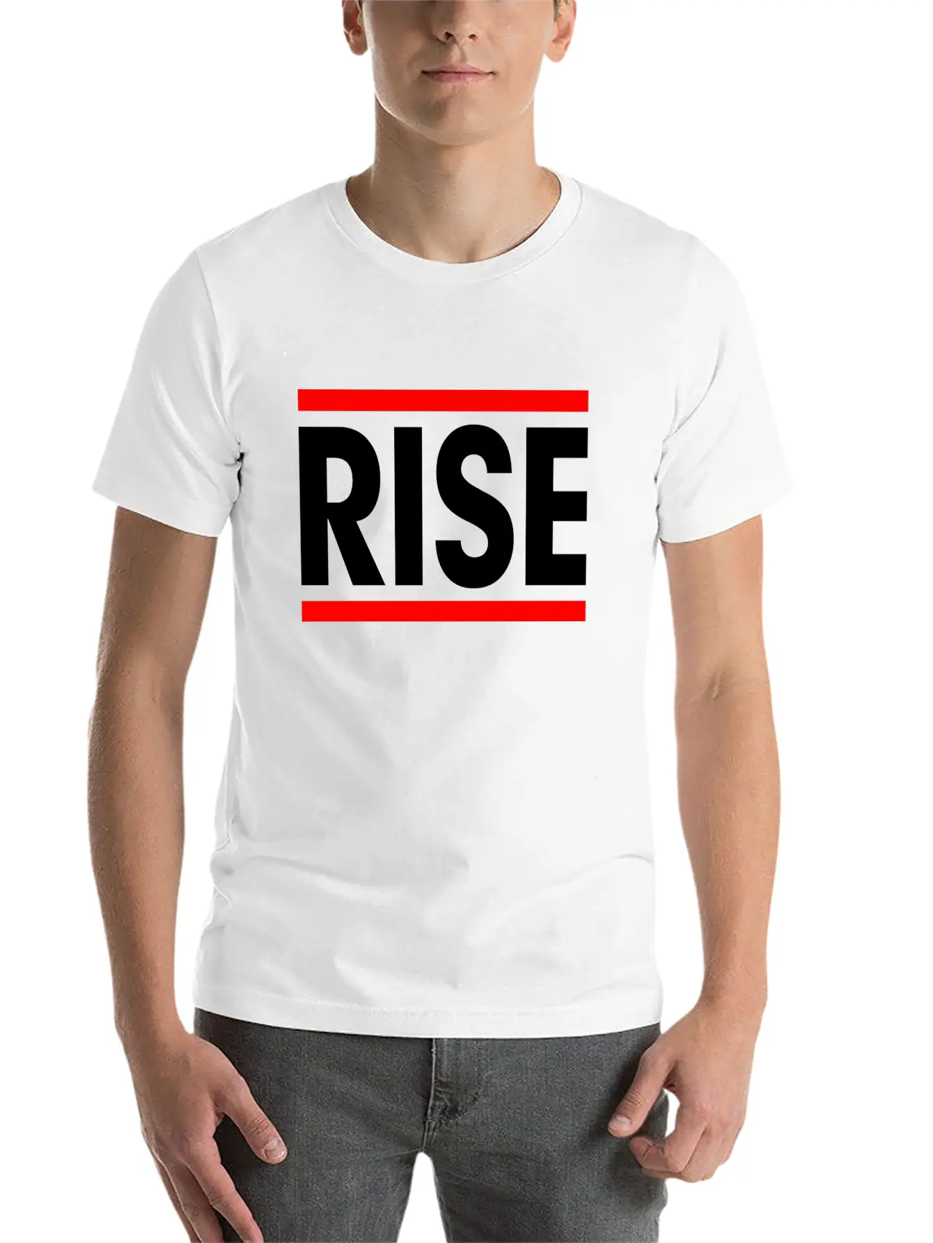 Rise Courage Motivation Inspiration Winner Victory Breathable Soft Cotton T-Shirt – Timeless Casual Look