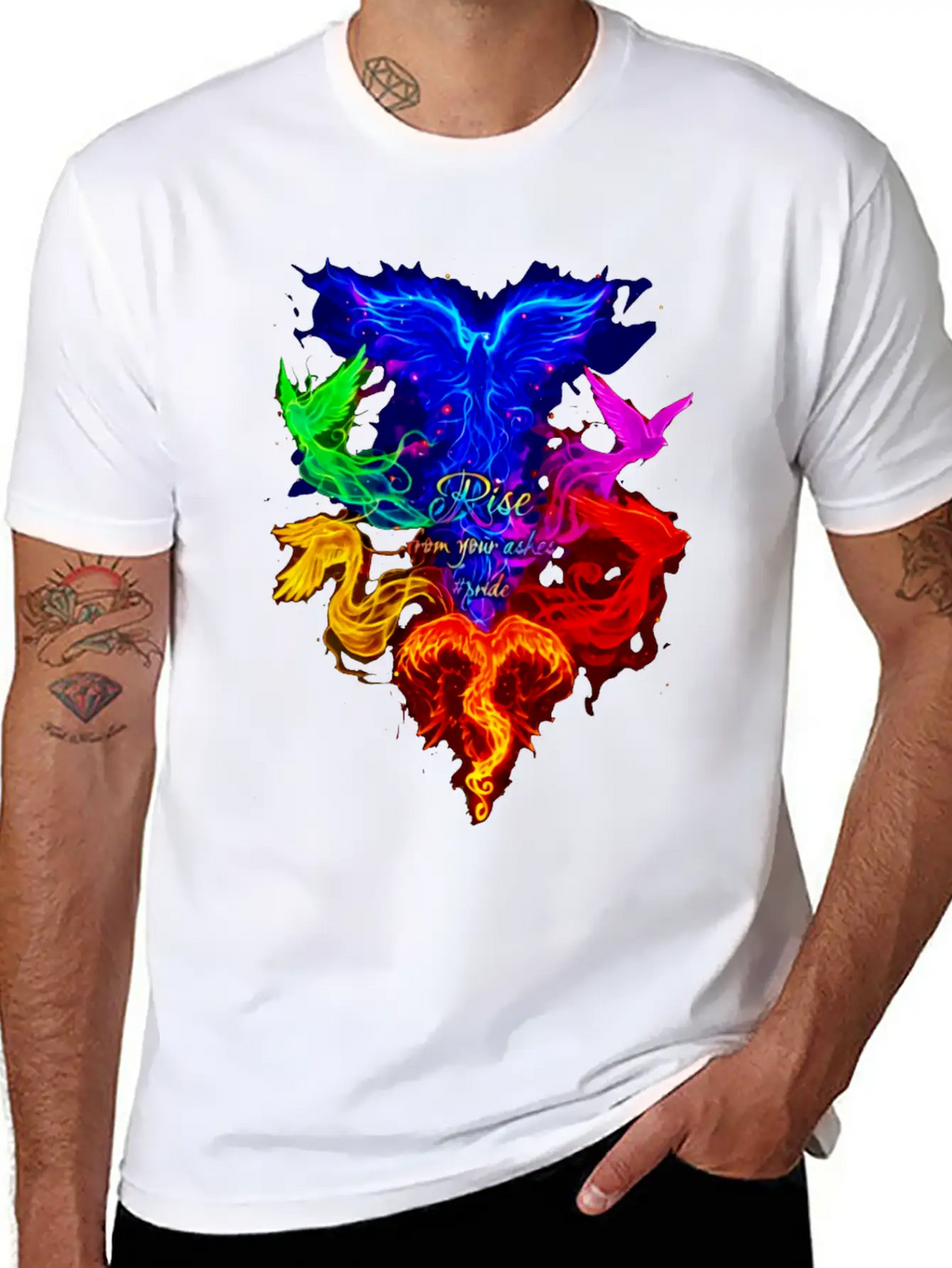 Rise From Your Askes - LGBT Pride Unisex Short Sleeve Soft Cotton T-Shirt – Casual Everyday Wear