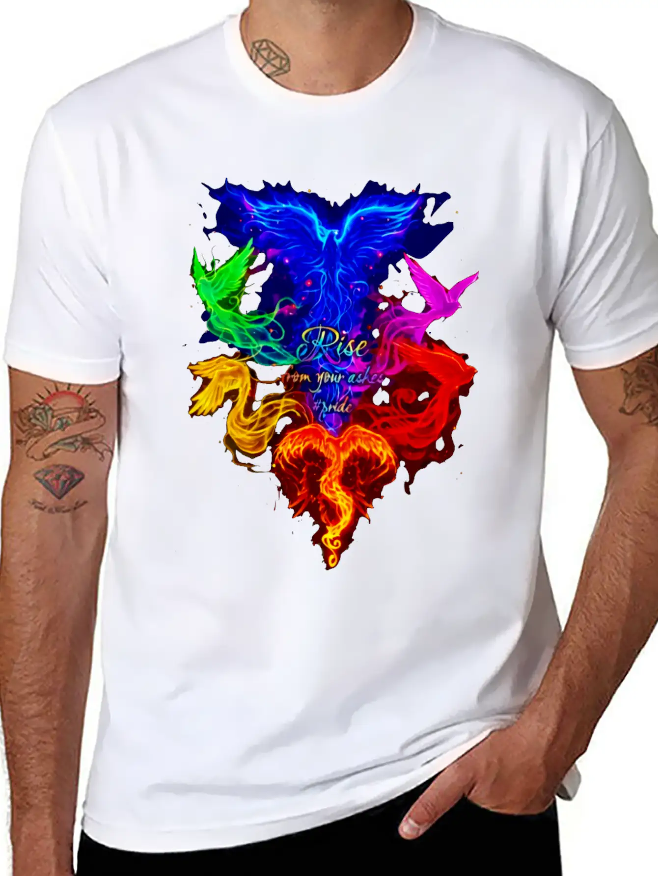 Rise From Your Askes - LGBT Pride Unisex Short Sleeve Soft Cotton T-Shirt – Casual Everyday Wear