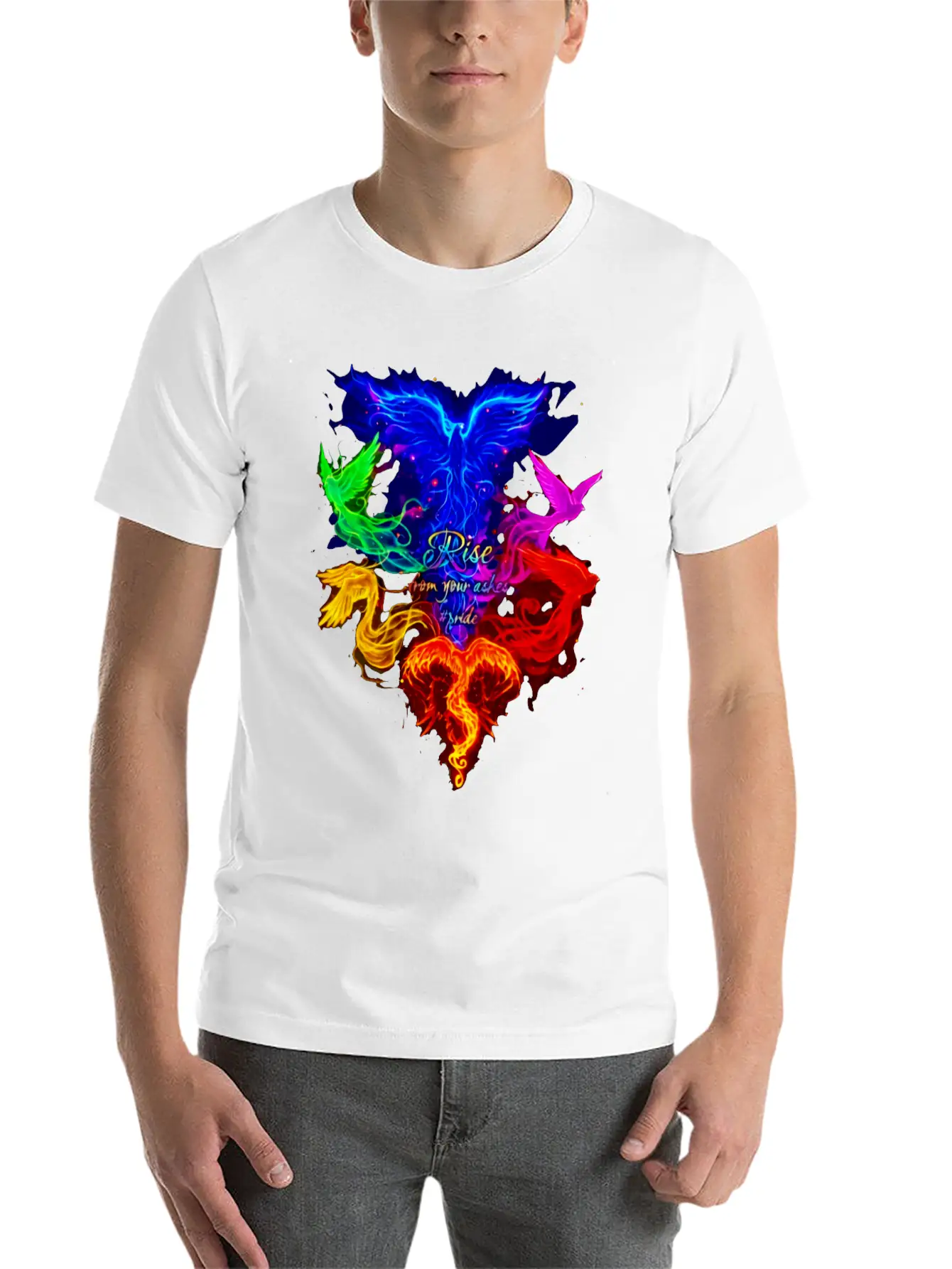 Rise From Your Askes - LGBT Pride Unisex Short Sleeve Soft Cotton T-Shirt – Casual Everyday Wear