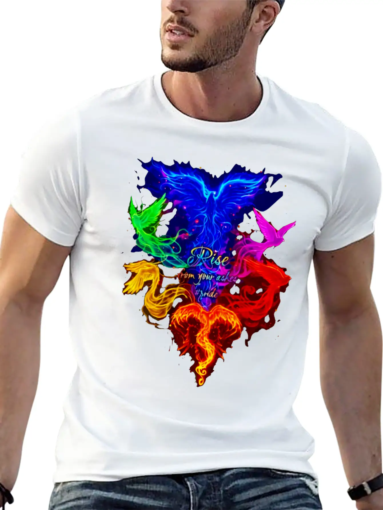 Rise From Your Askes - LGBT Pride Unisex Short Sleeve Soft Cotton T-Shirt – Casual Everyday Wear