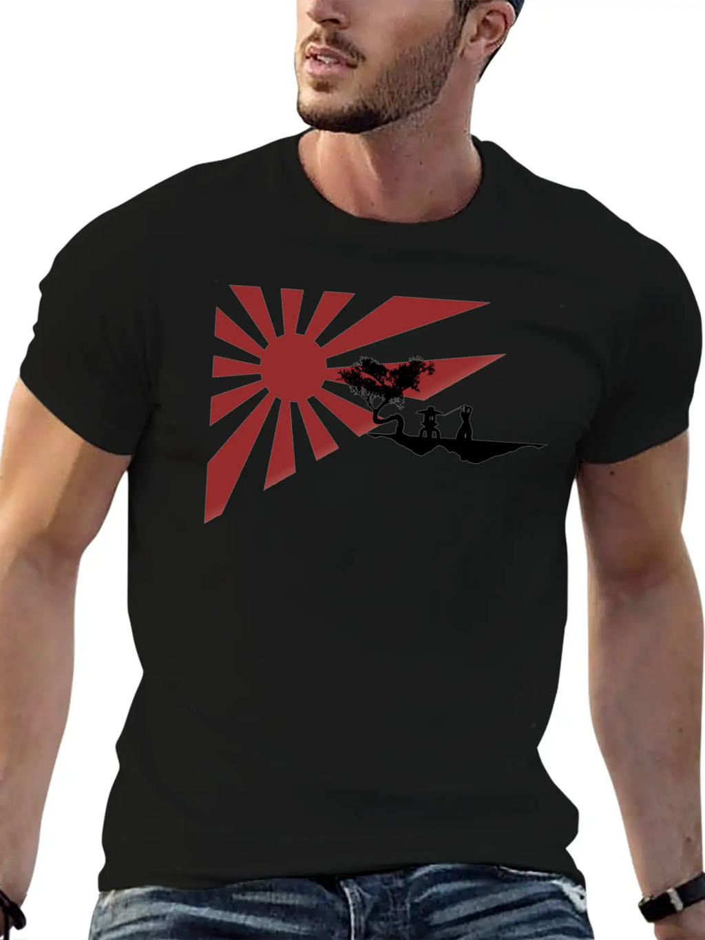 Rising Sun Breathable Graphic T-Shirt – Perfect For Casual Days