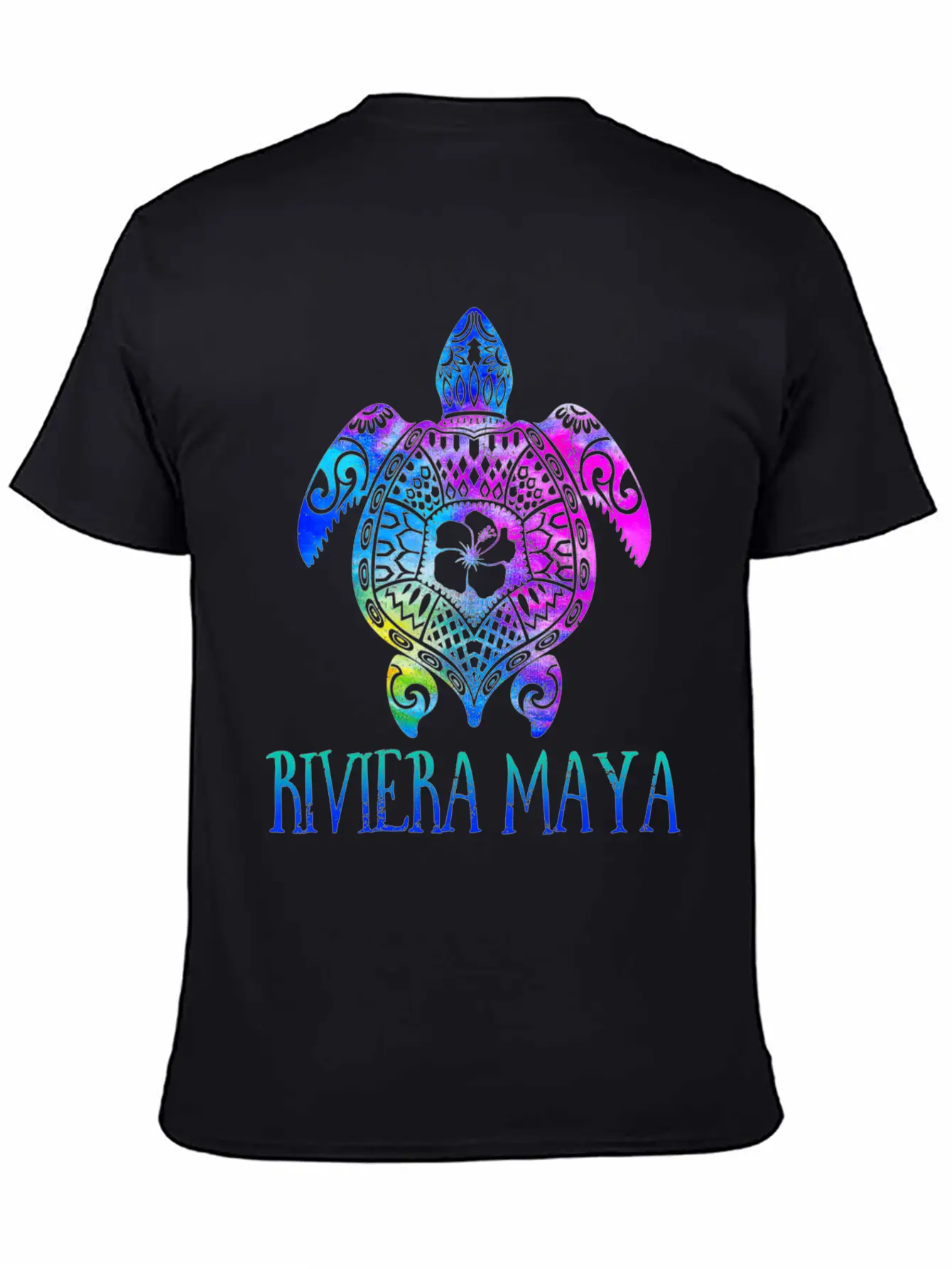 Riviera Maya Meico Tie Dye Sea Turtle Vacation Stylish Everyday T-Shirt – Unisex Basic Cotton Tee