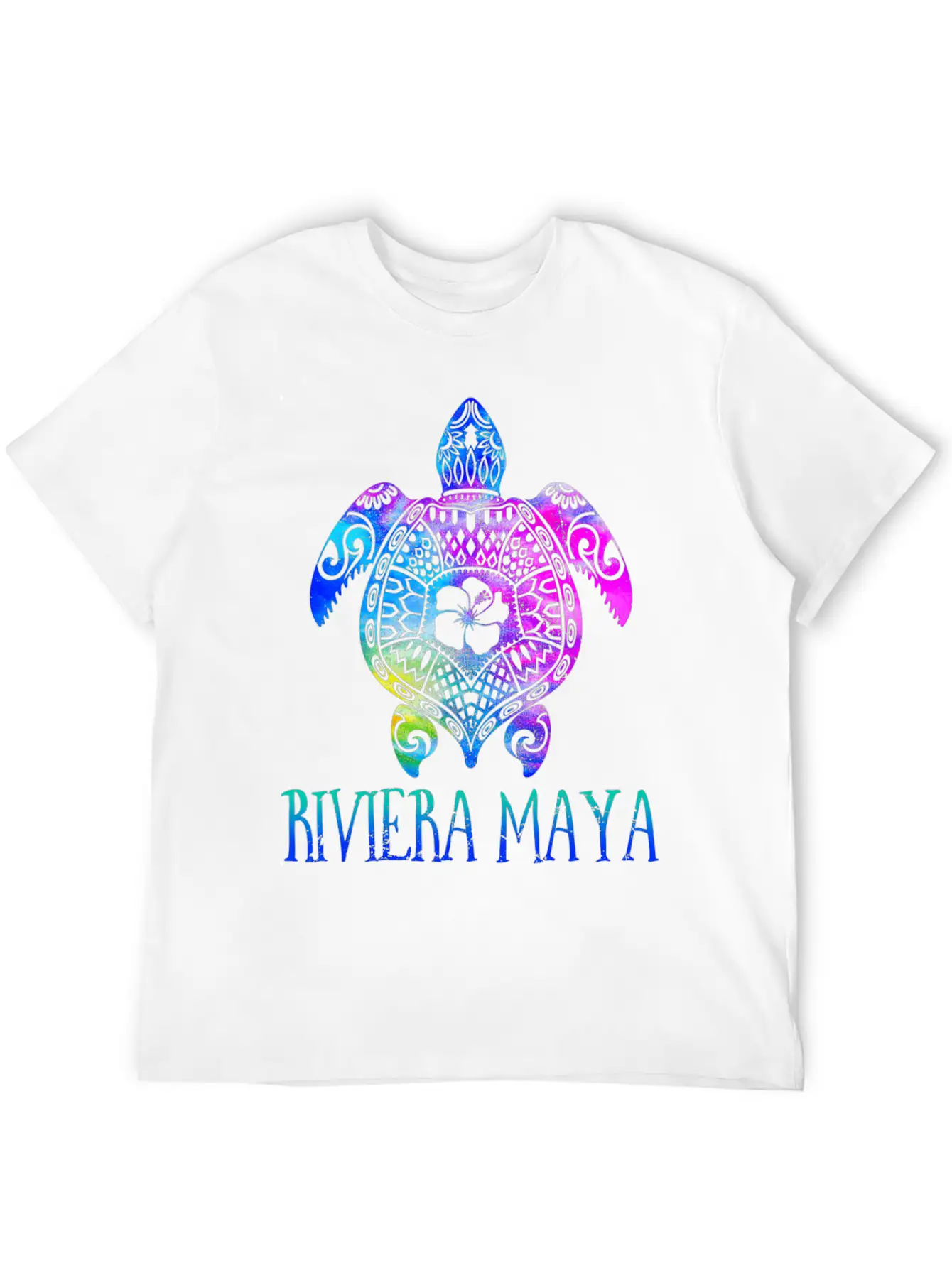 Riviera Maya Meico Tie Dye Sea Turtle Vacation Stylish Everyday T-Shirt – Unisex Basic Cotton Tee