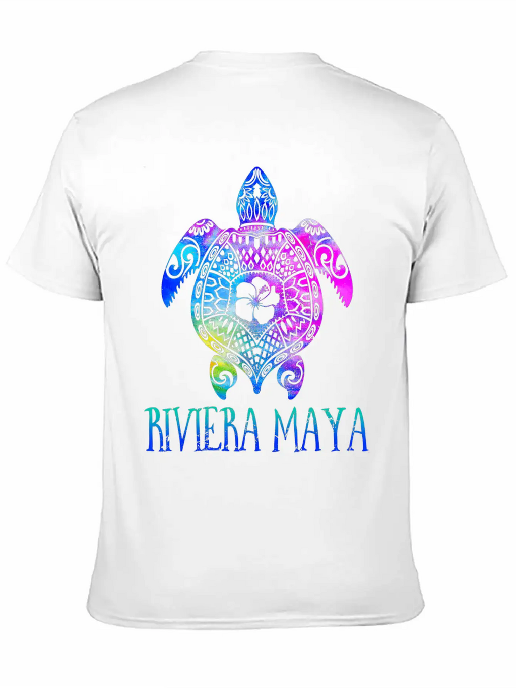Riviera Maya Meico Tie Dye Sea Turtle Vacation Stylish Everyday T-Shirt – Unisex Basic Cotton Tee