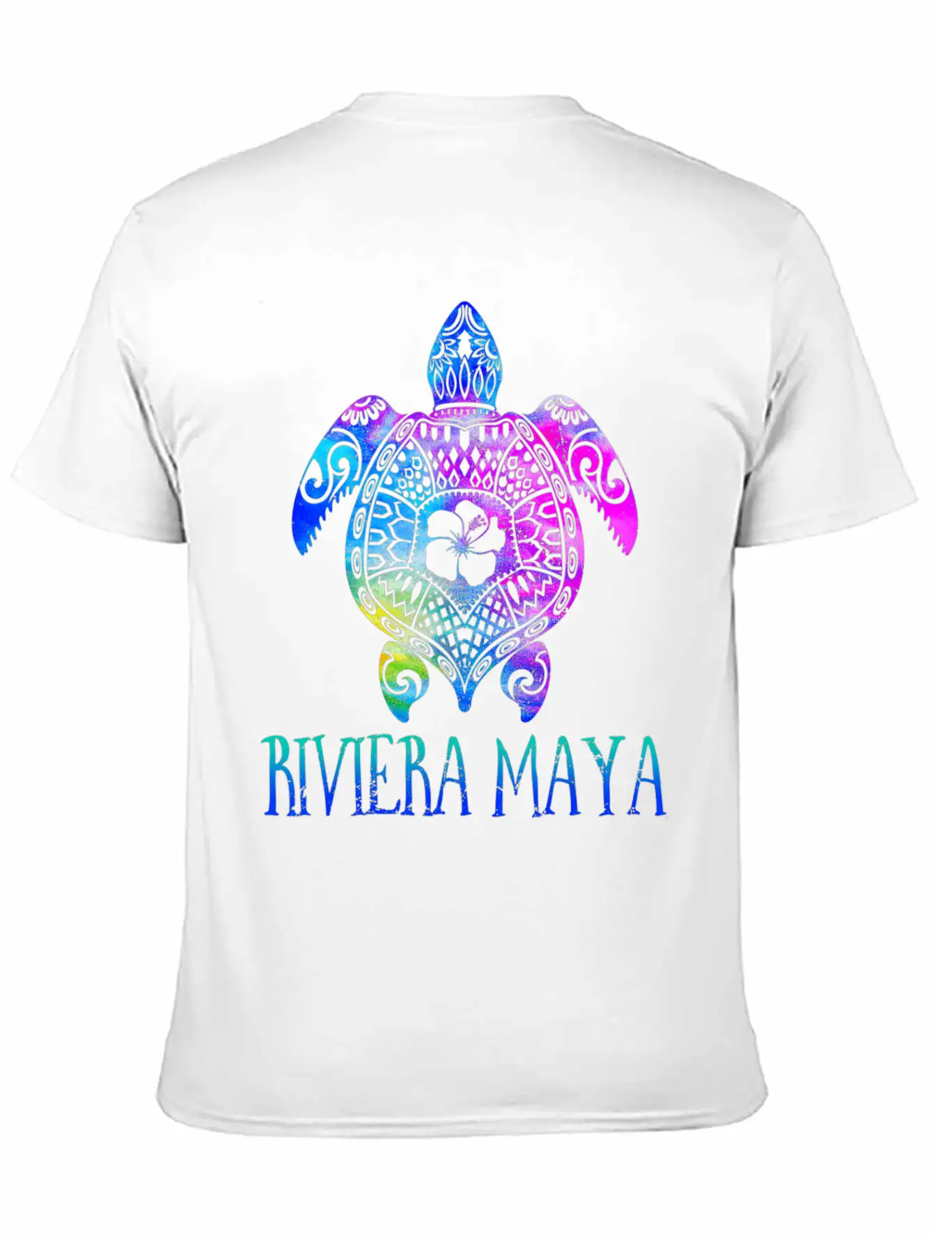 Riviera Maya Meico Tie Dye Sea Turtle Vacation Stylish Everyday T-Shirt – Unisex Basic Cotton Tee