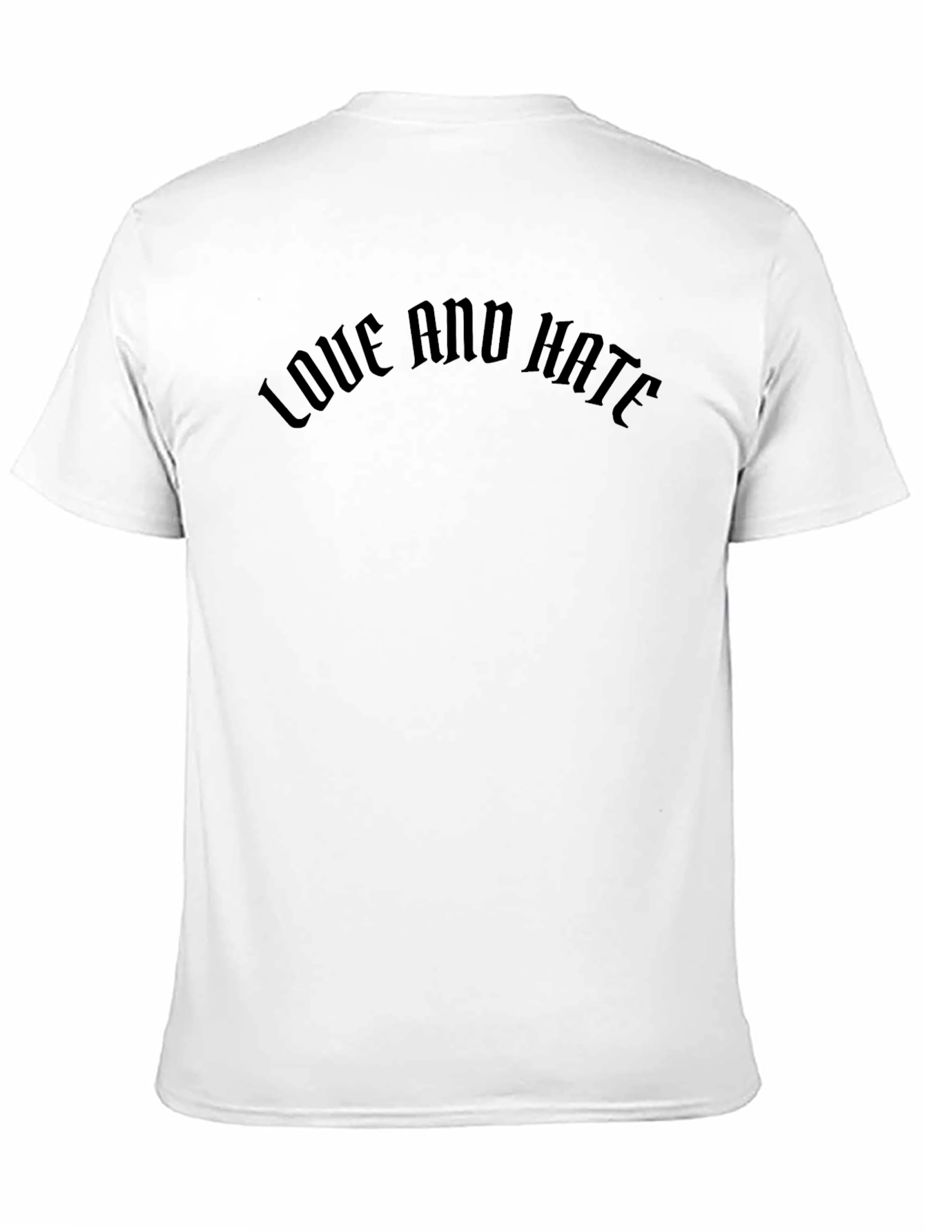 Love and Hate Graphic Tee - Black Cotton Comfort