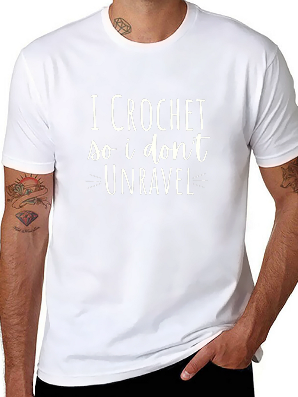 I Crochet So I Dont Unravel Graphic Tee