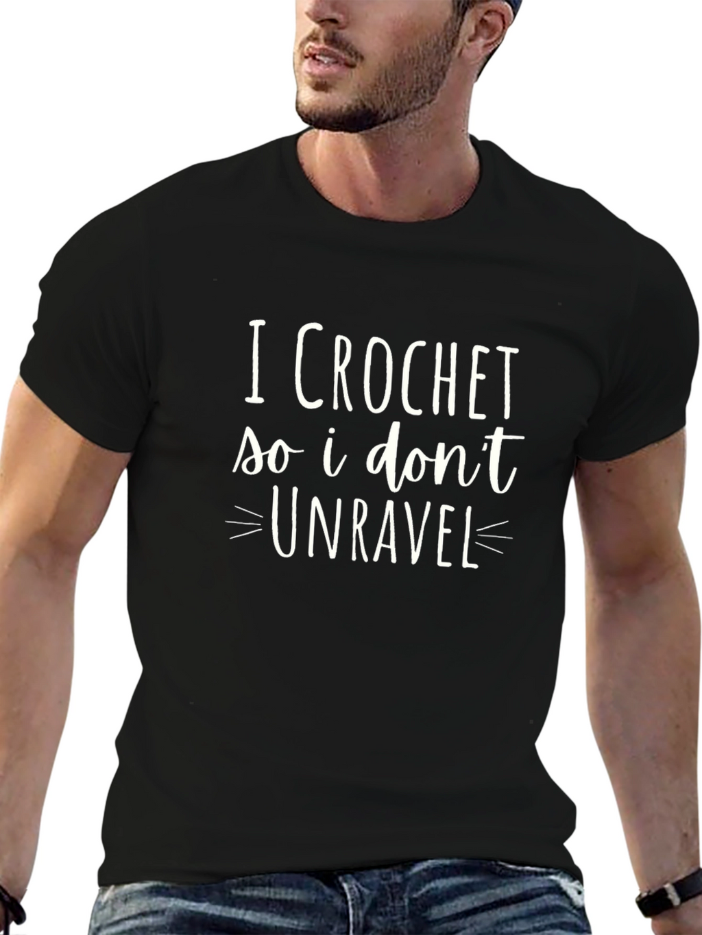 I Crochet So I Dont Unravel Graphic Tee