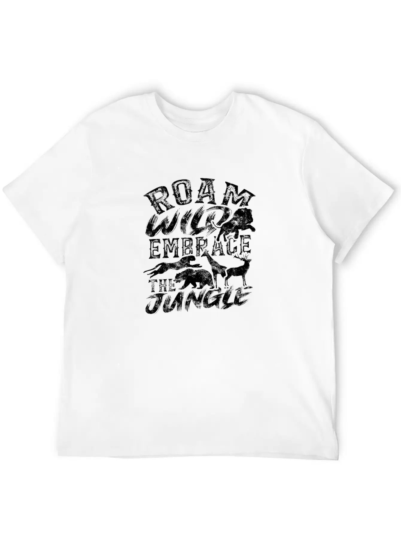 Roam Wild, Embrace The Jungle - Jungle Unisex Short Sleeve Soft Cotton T-Shirt – Casual Everyday Wear