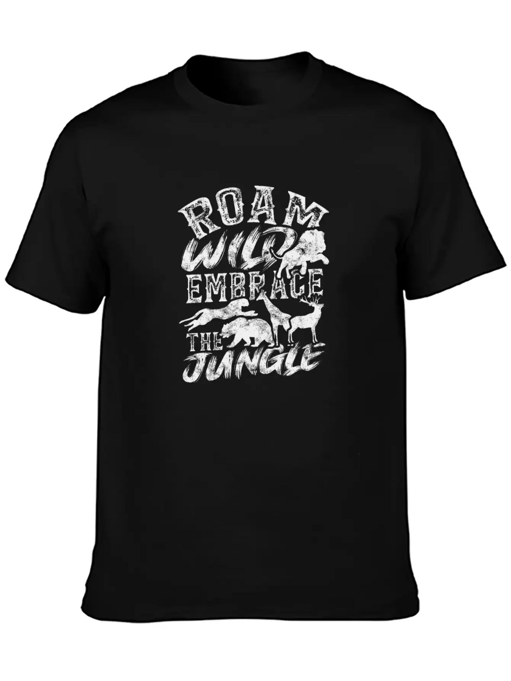 Roam Wild, Embrace The Jungle - Jungle Unisex Short Sleeve Soft Cotton T-Shirt – Casual Everyday Wear